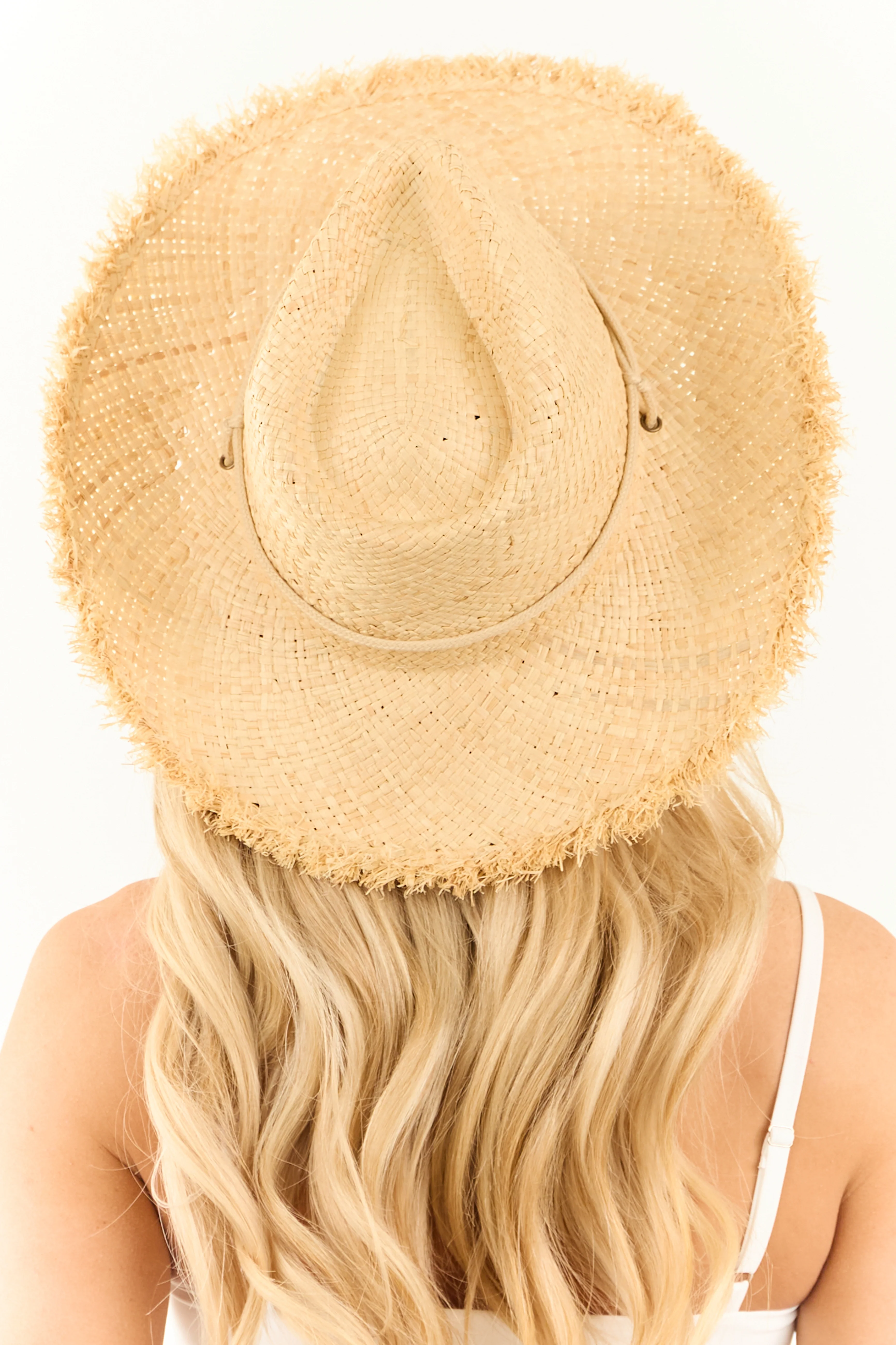 Buttercream Straw Basketweave Cowboy Hat - Image 3