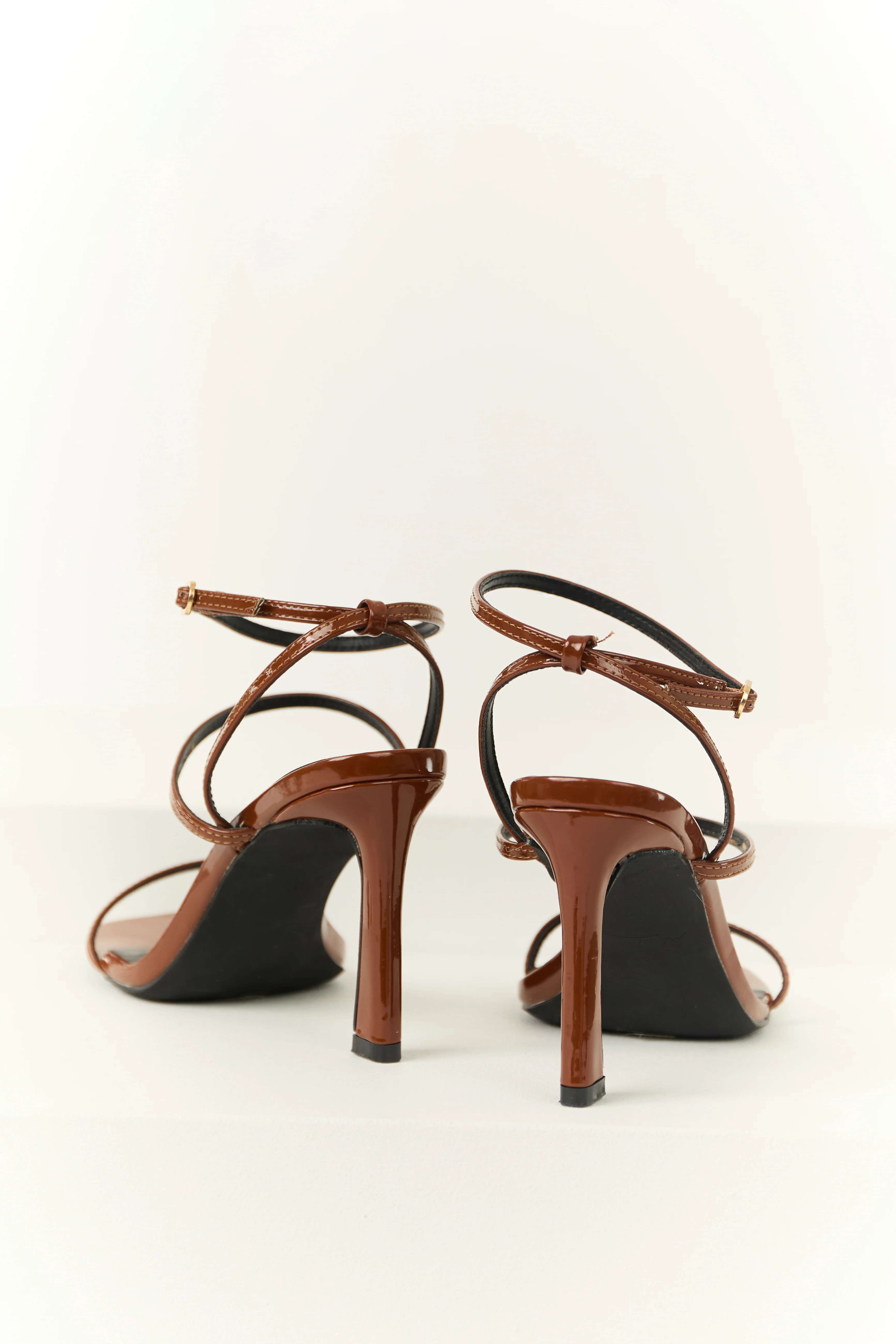 Caramel Square Toe Stiletto Heels - Image 4