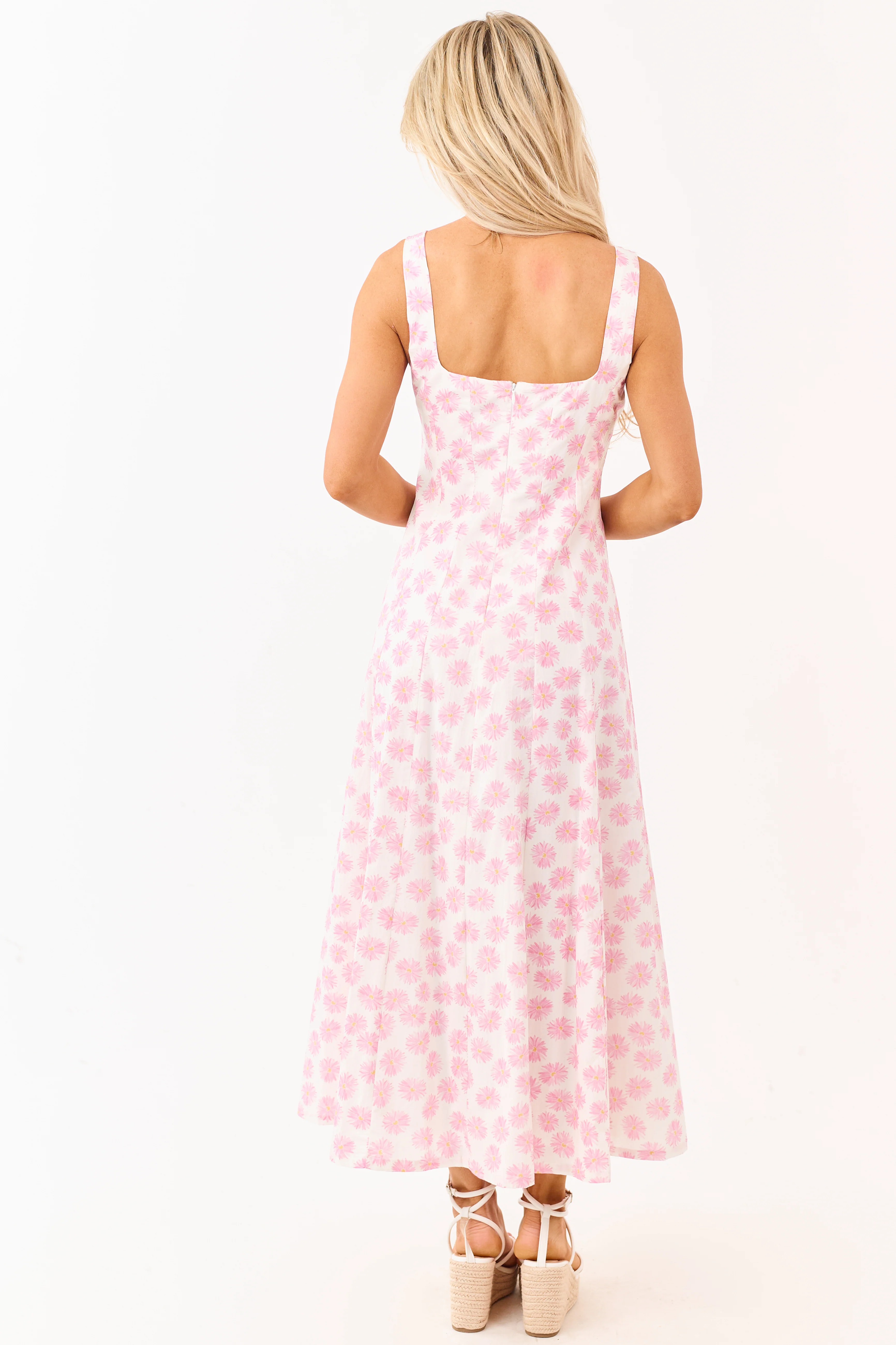 Carnation Cotton Floral Print Sleeveless Maxi Dress - Image 6