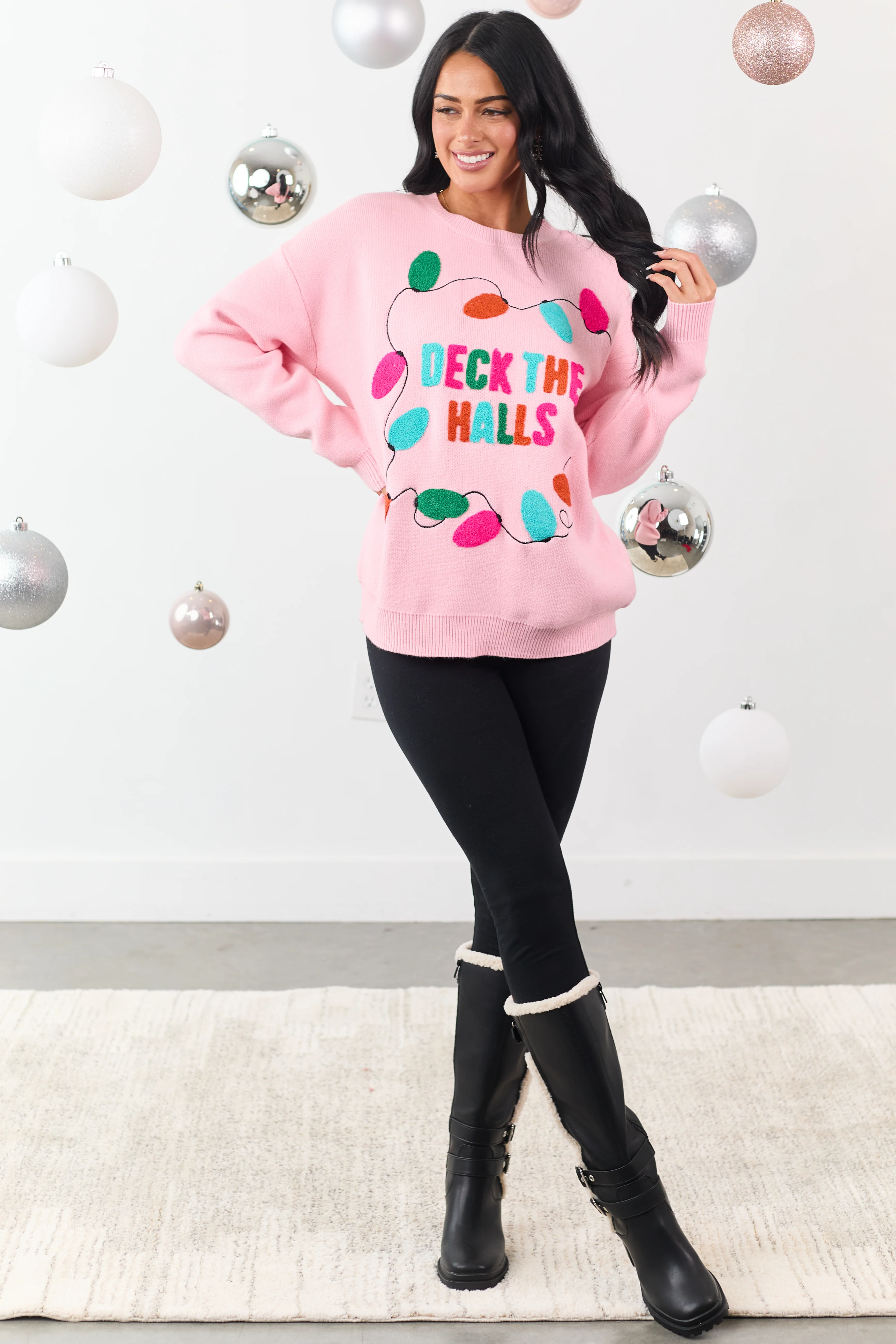 Carnation 'Deck the Halls' Holiday Graphic Sweater - Image 3