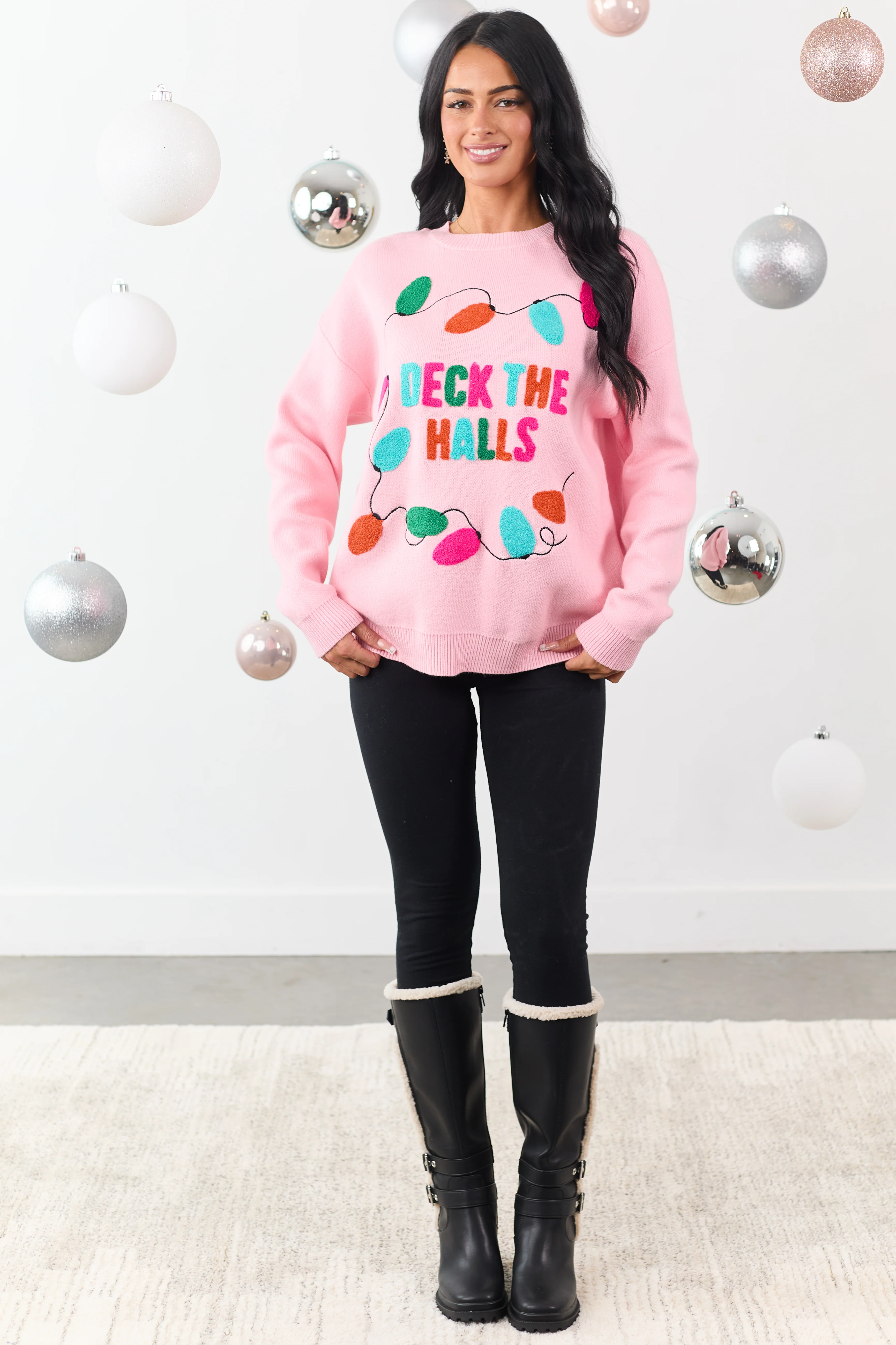 Carnation 'Deck the Halls' Holiday Graphic Sweater - Image 6