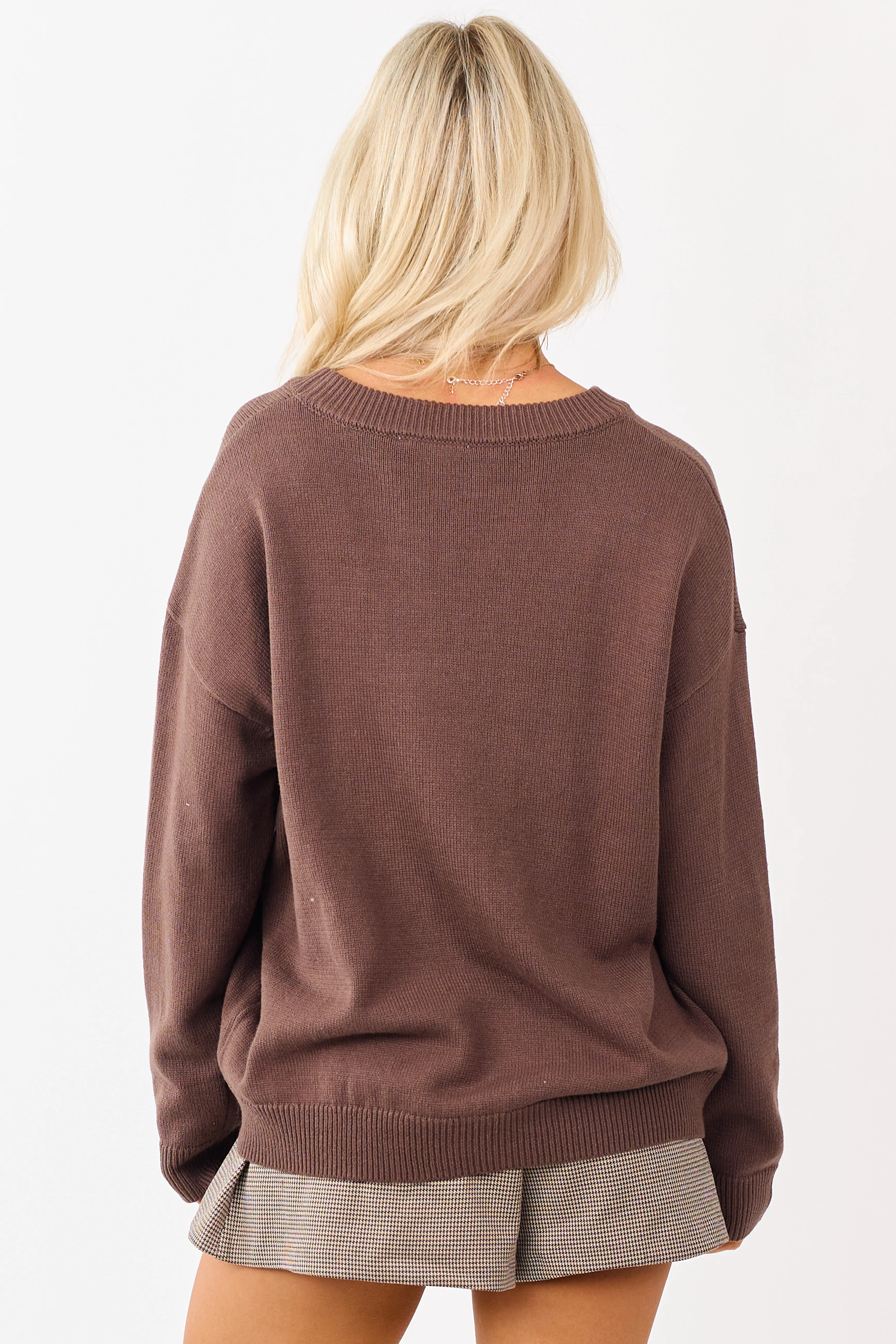 Chocolate Martini Beaded Graphic Knit Sweater - Image 6