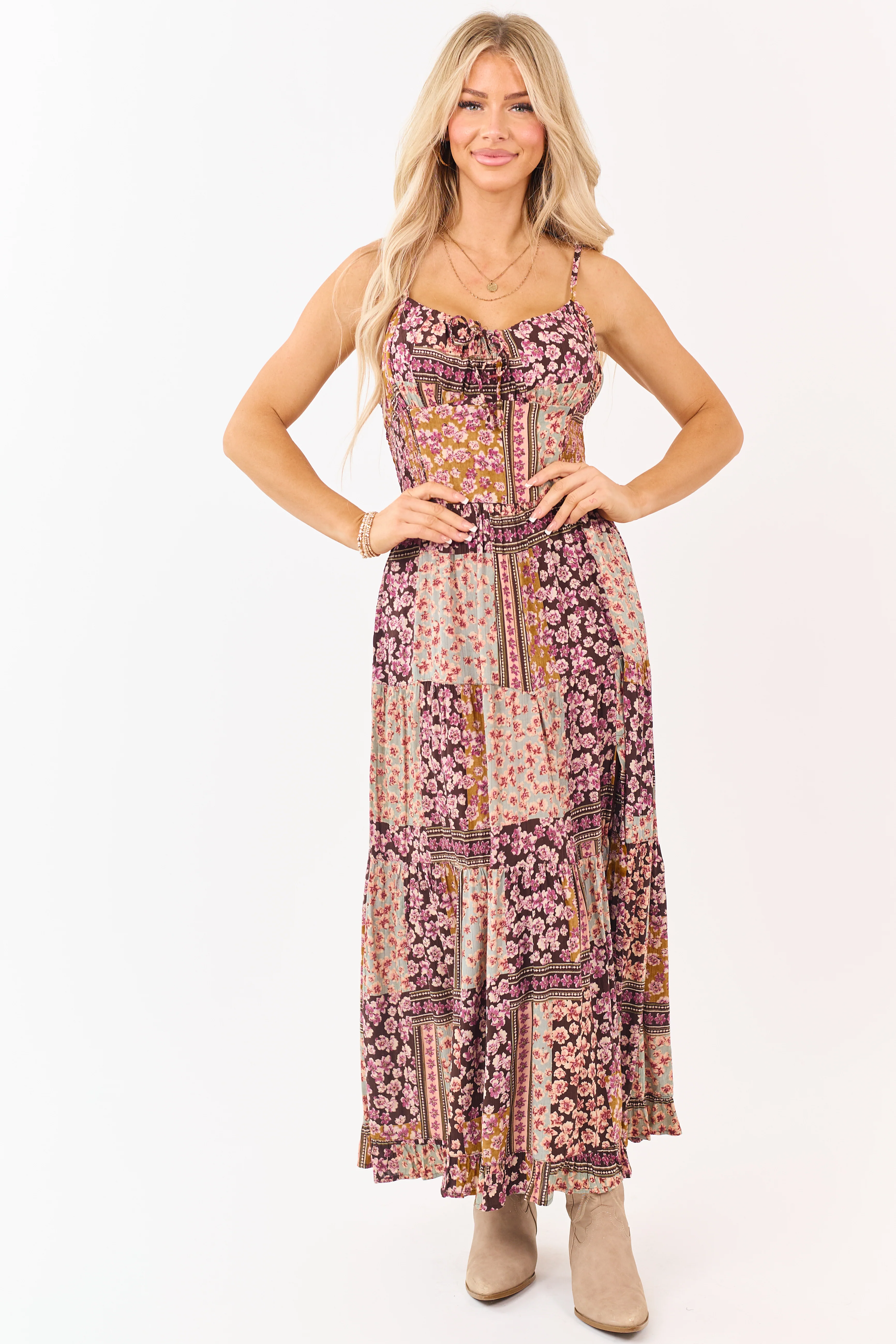Cocoa Boho Tile Print Sleeveless Maxi Dress - Image 4