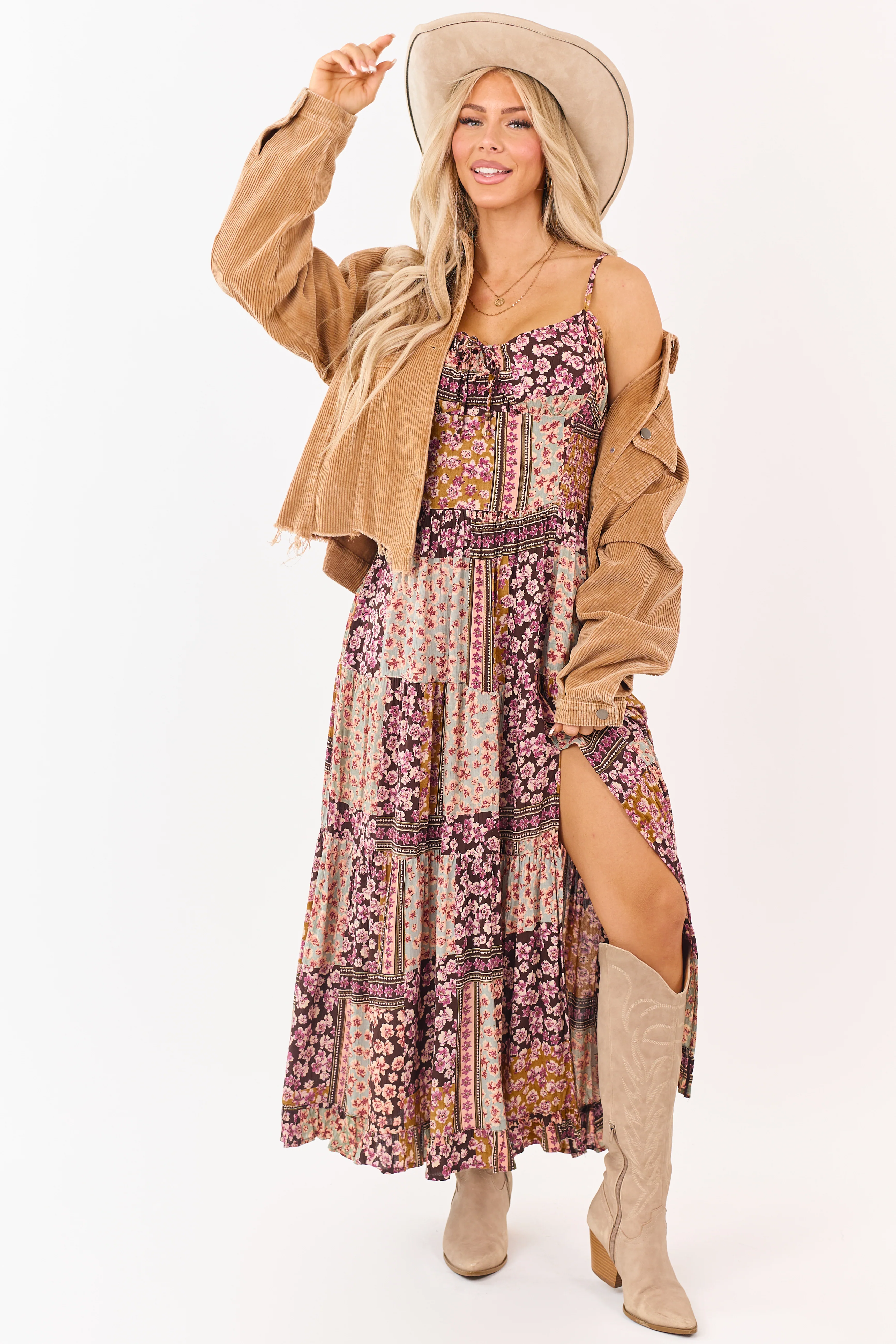 Cocoa Boho Tile Print Sleeveless Maxi Dress - Image 6