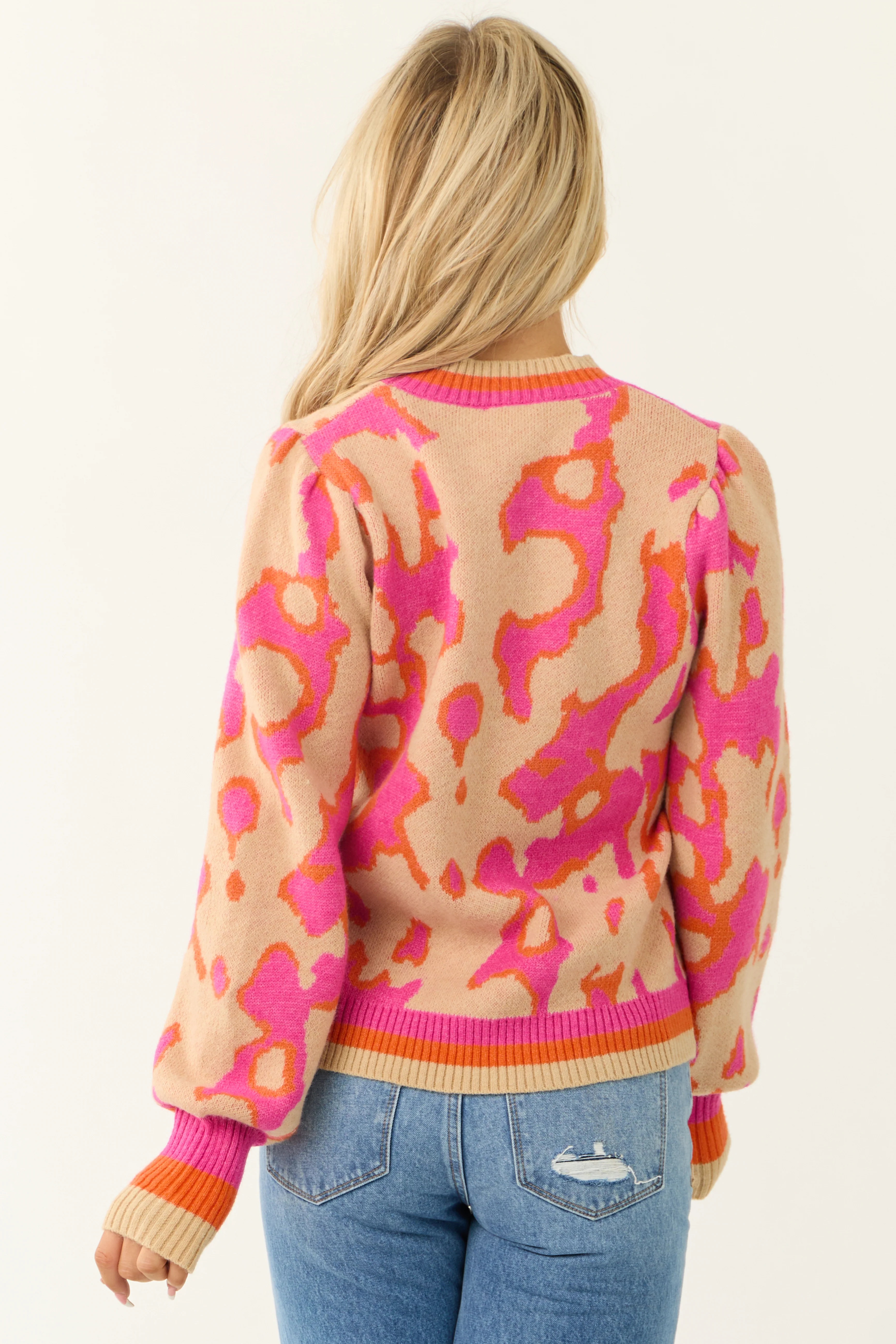Desert Sand Abstract Print Sweater - Image 6
