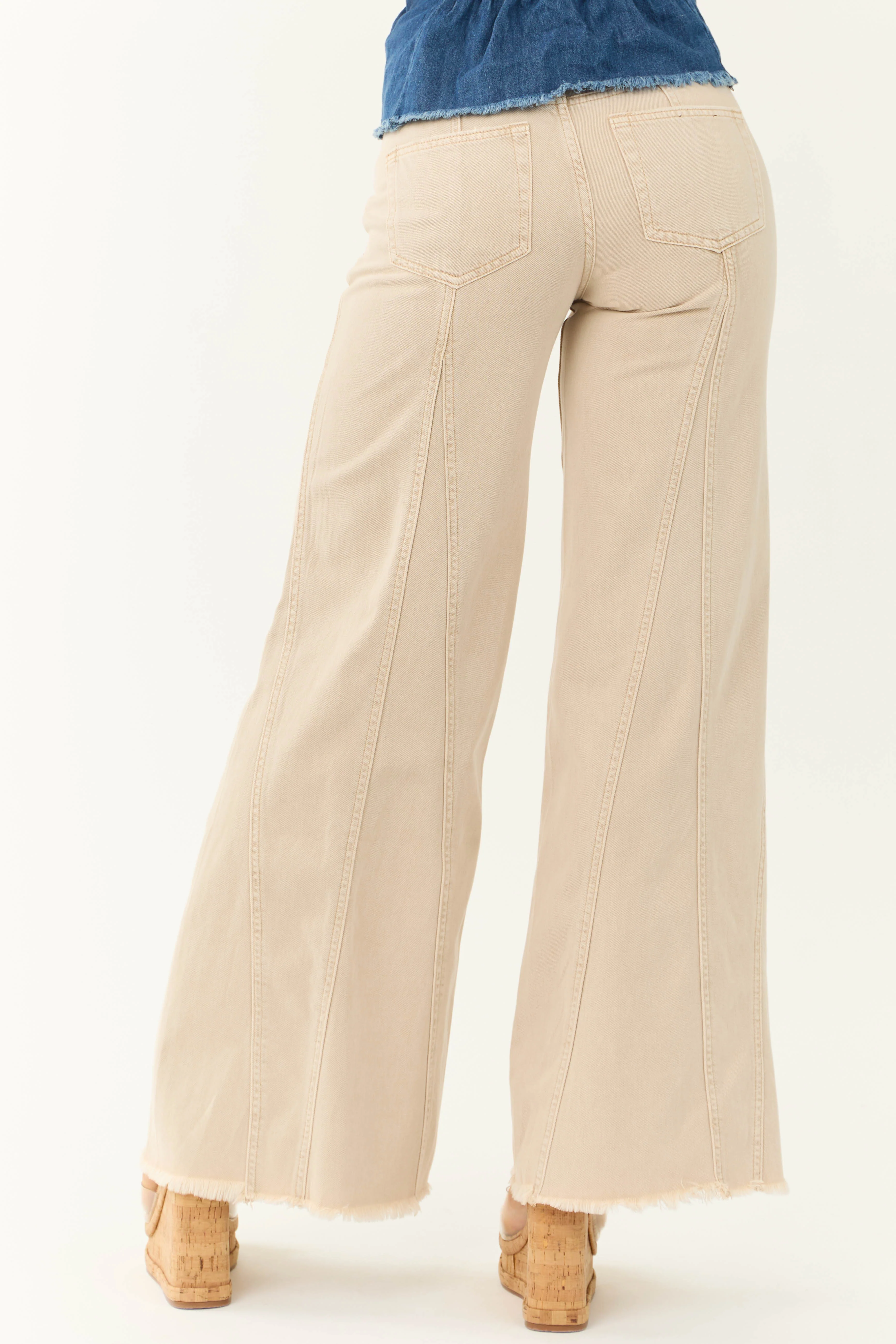 Flying Monkey Coconut Low Rise Wide Leg Baggy Jeans - Image 4