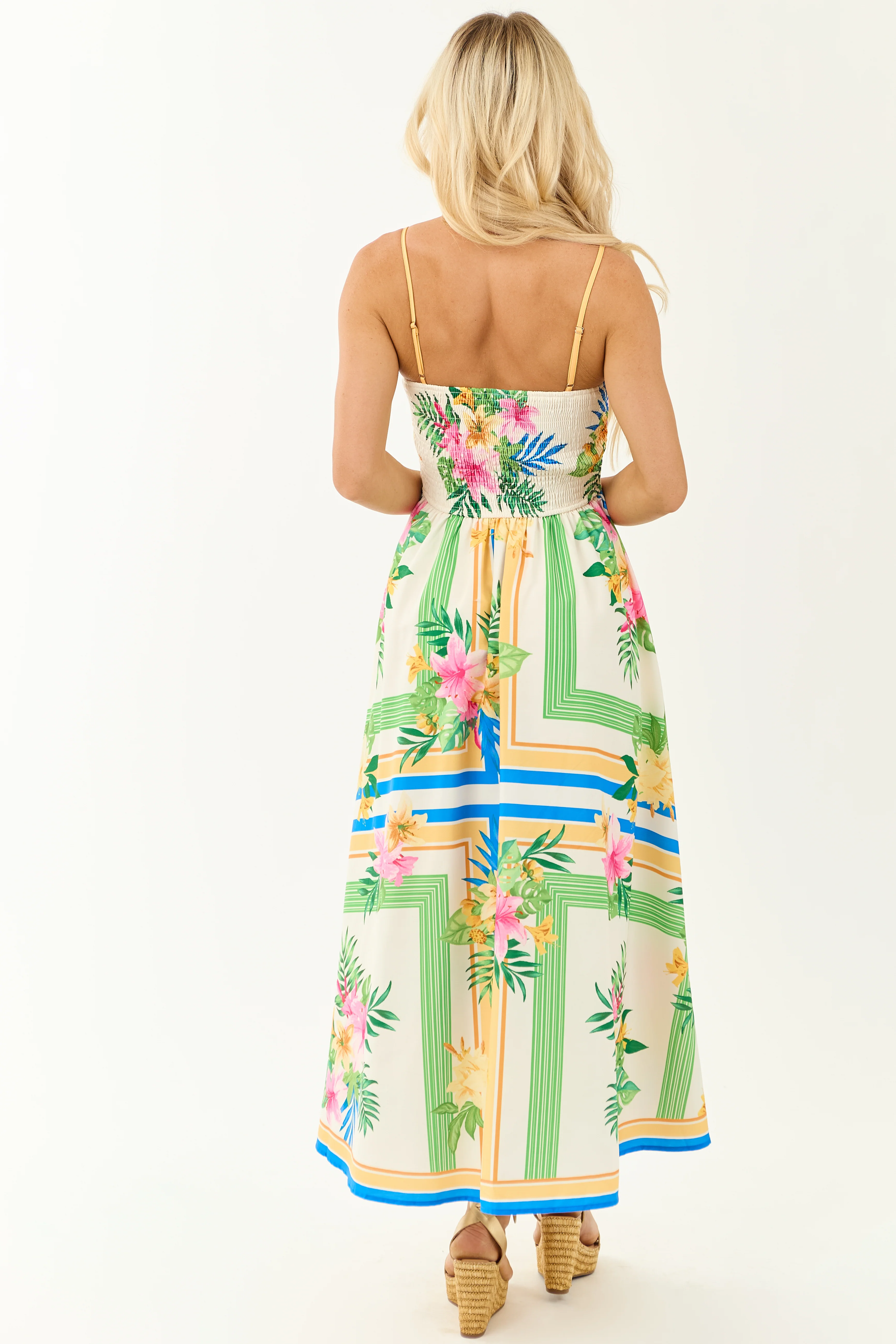Flying Tomato Ivory Vacation Print Maxi Dress - Image 5
