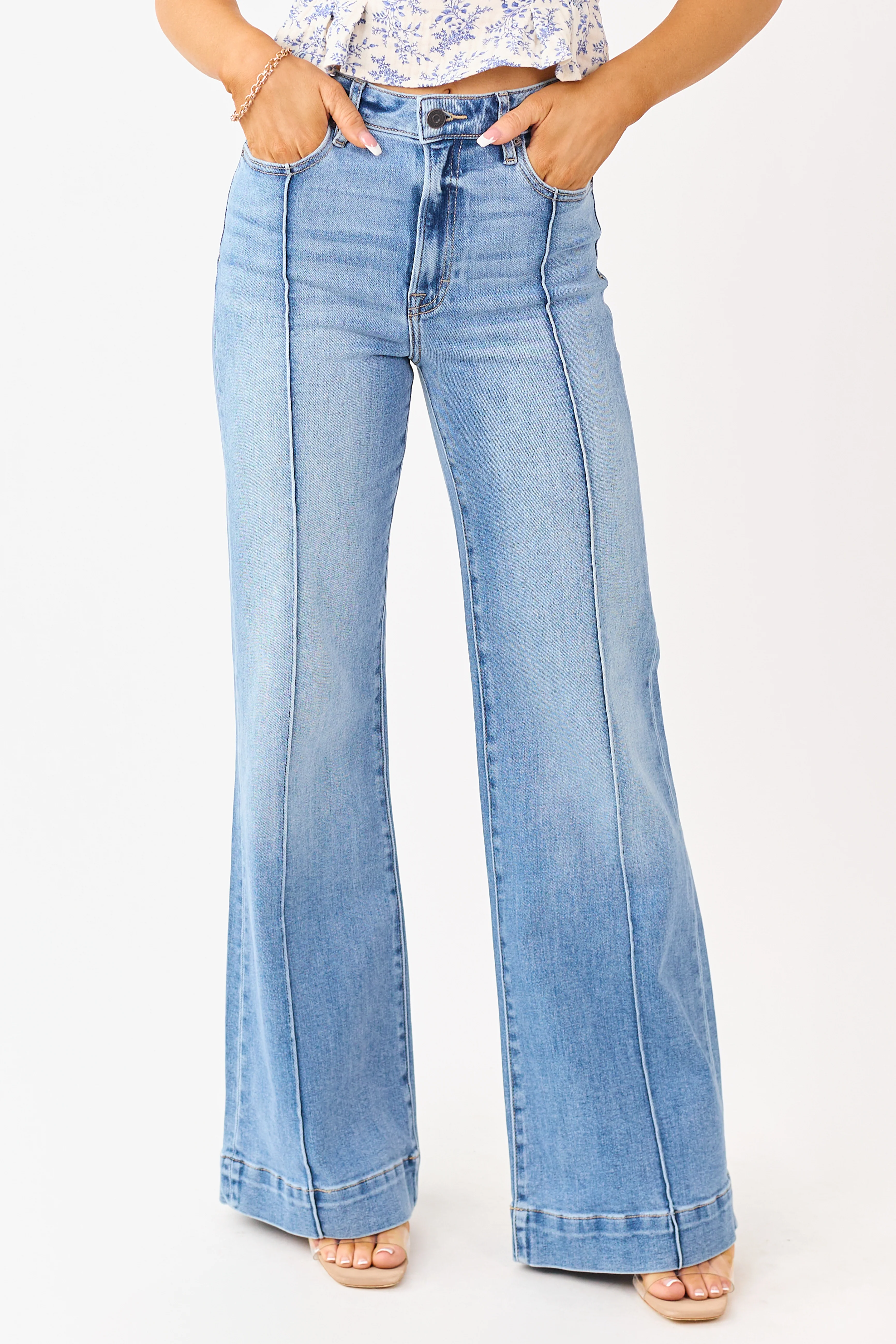 Hidden Premium Medium Comfort Flare Stretchy Jeans - Image 2
