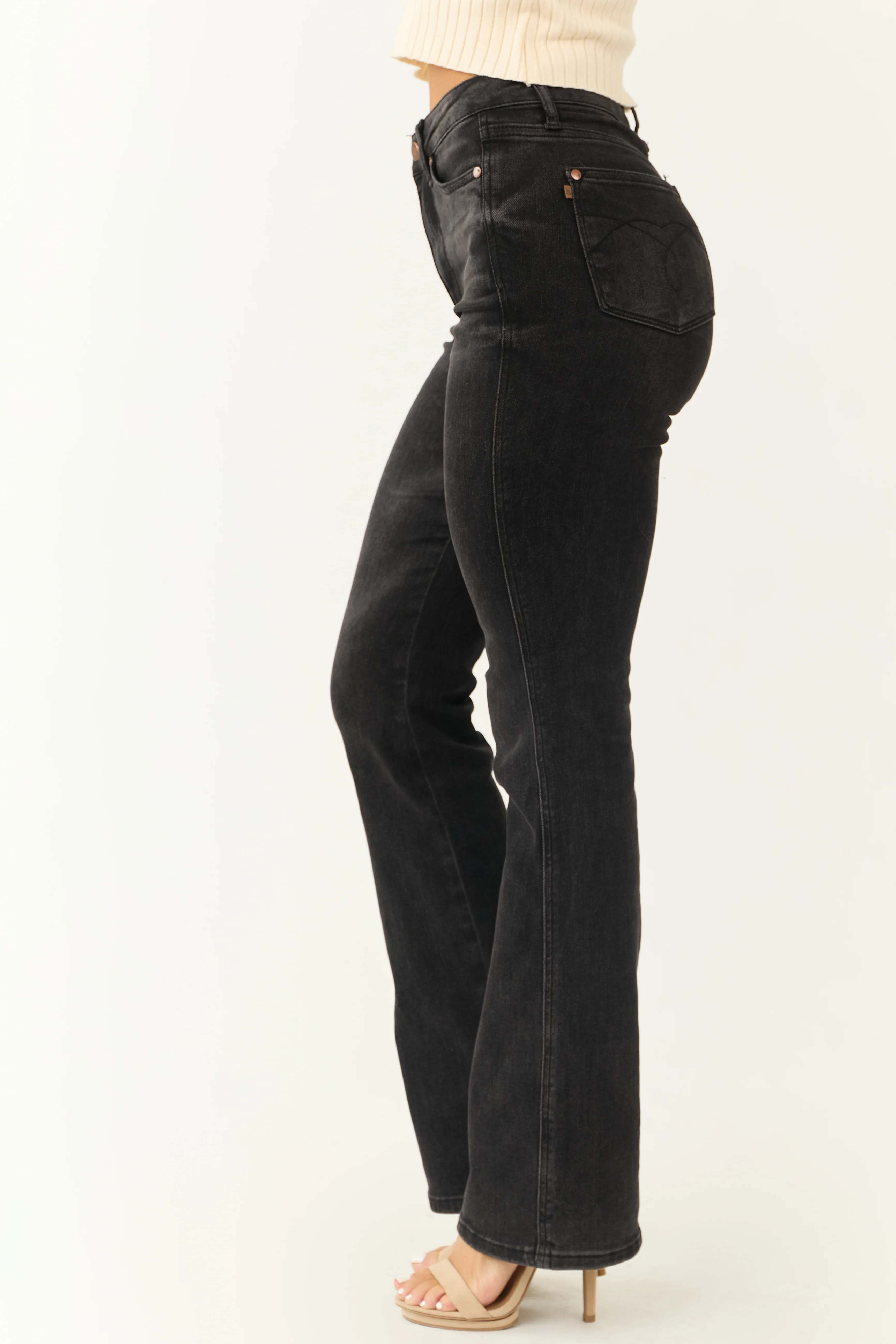 Judy Blue Black Tummy Control Bootcut Jeans - Image 3
