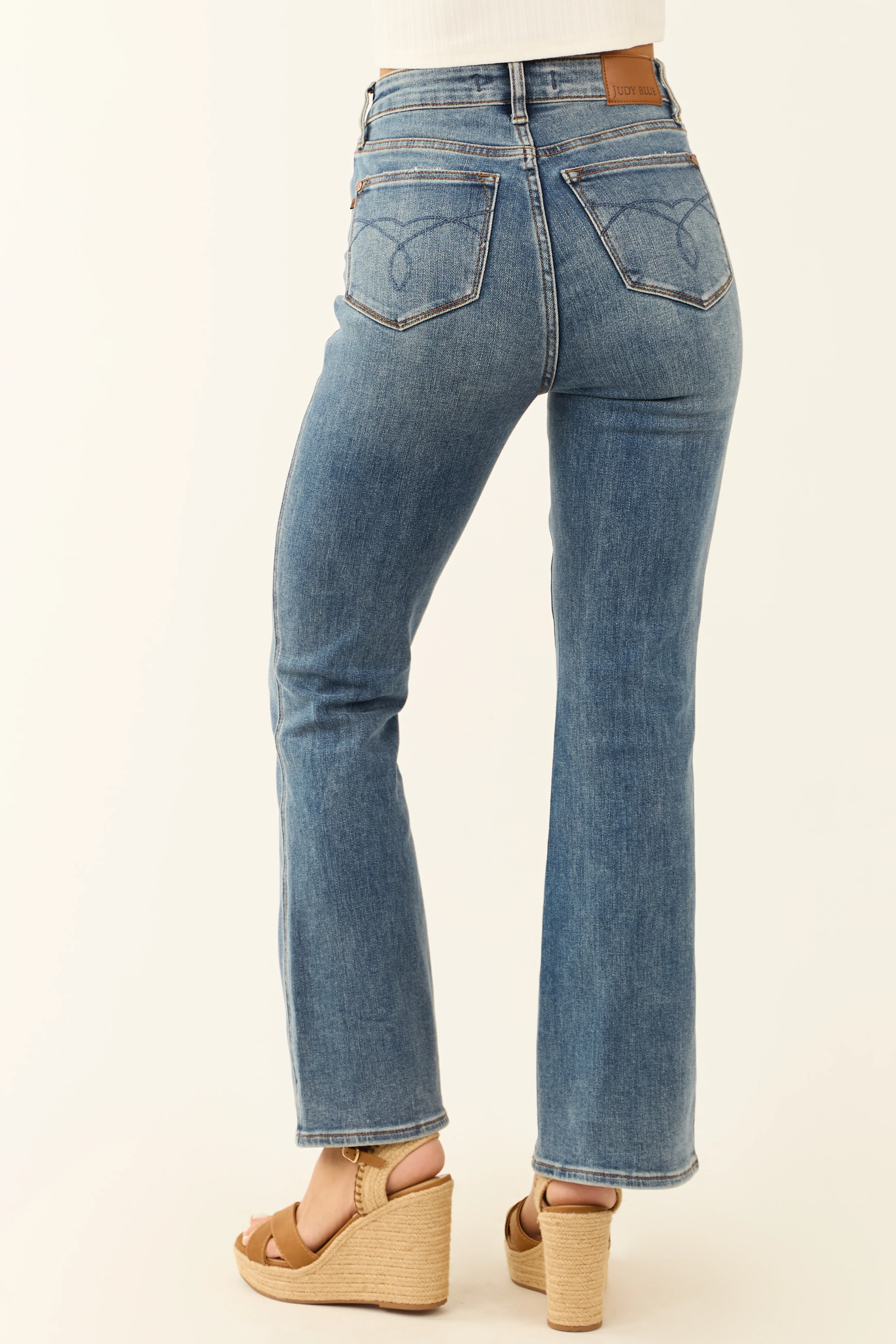 Judy Blue Medium Wash Bootcut Stretchy Jeans - Image 5