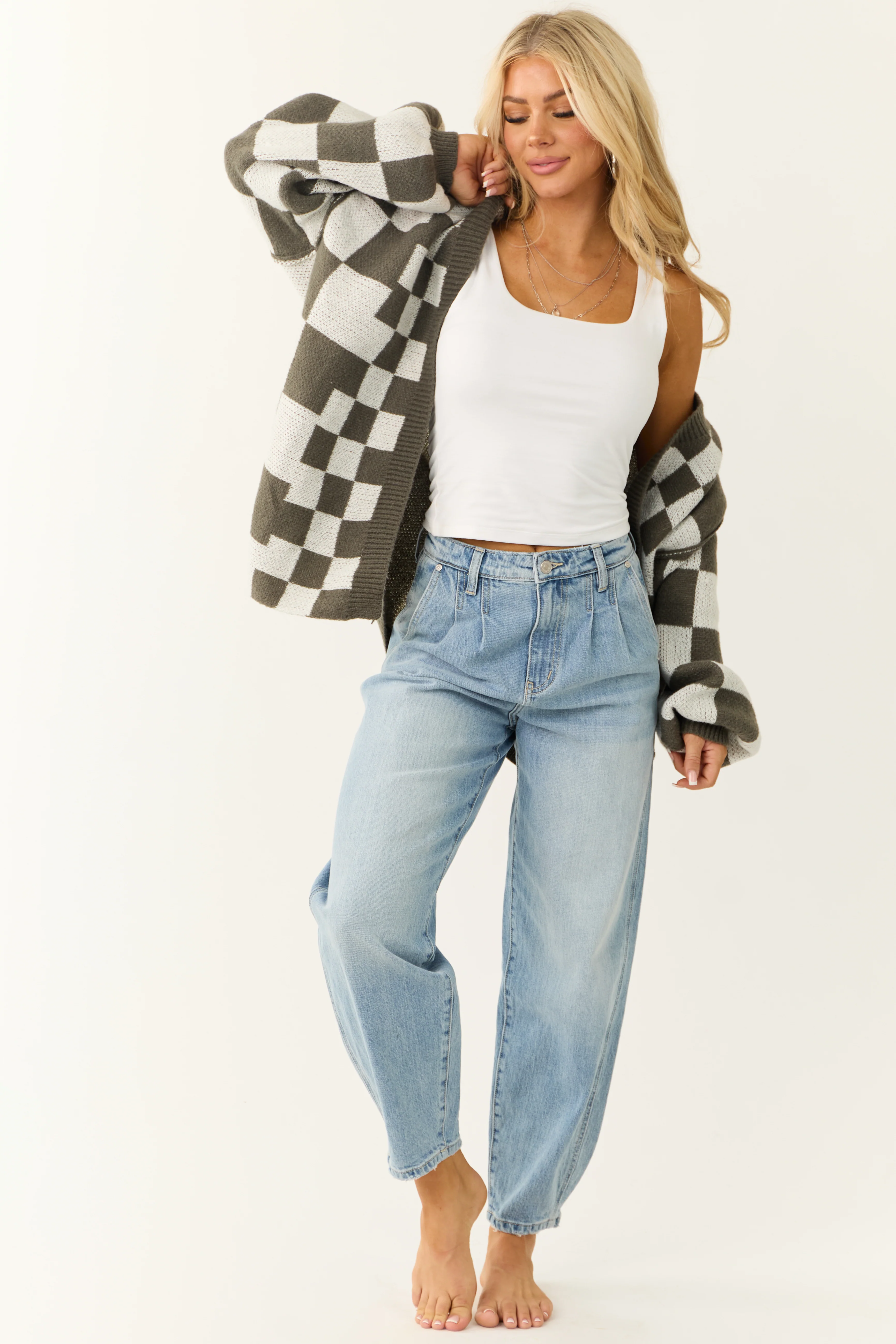 KanCan Light Wash High Rise Tapered Barrel Jeans - Image 7