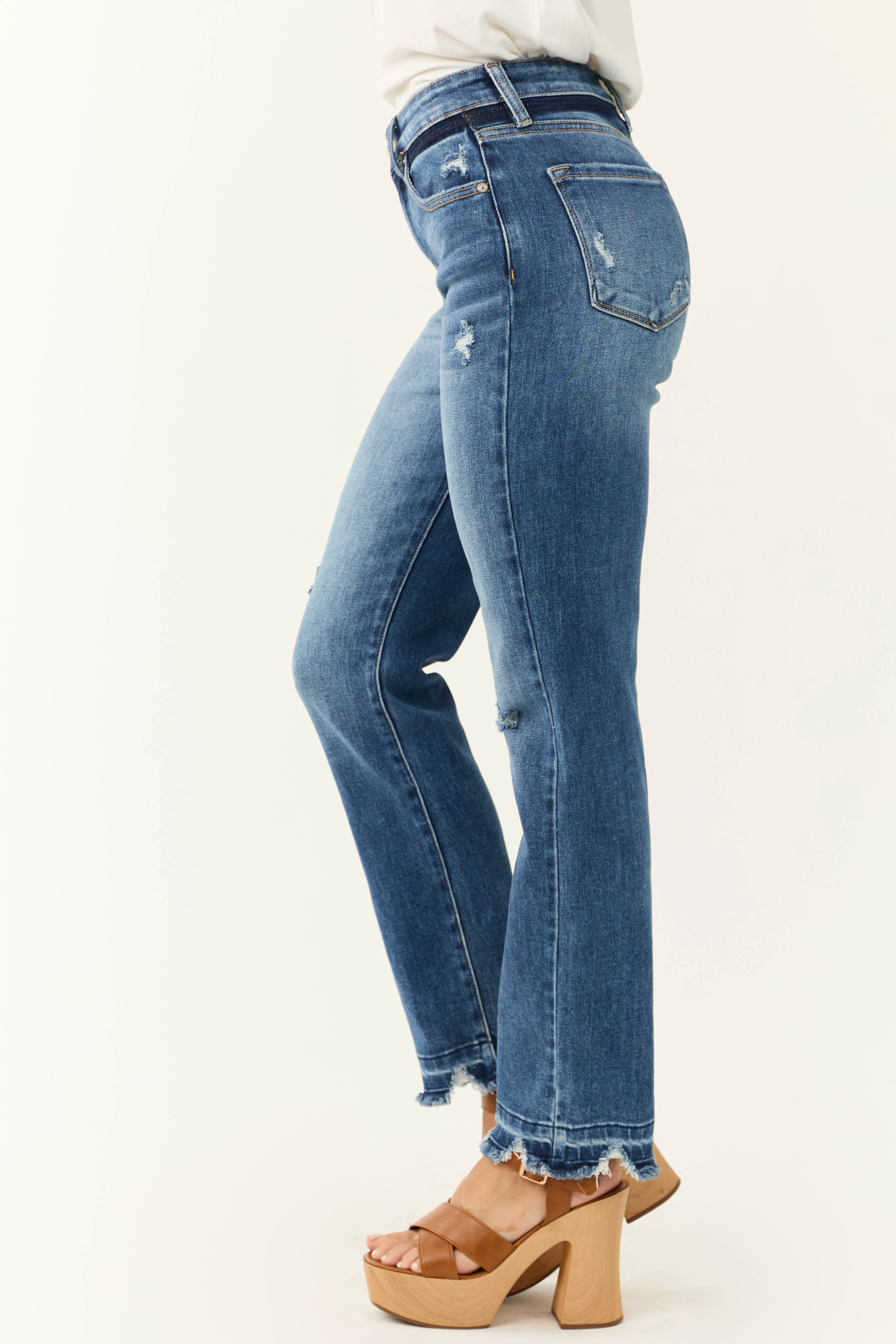 KanCan Medium Dark Wash Slim Straight Jeans - Image 4