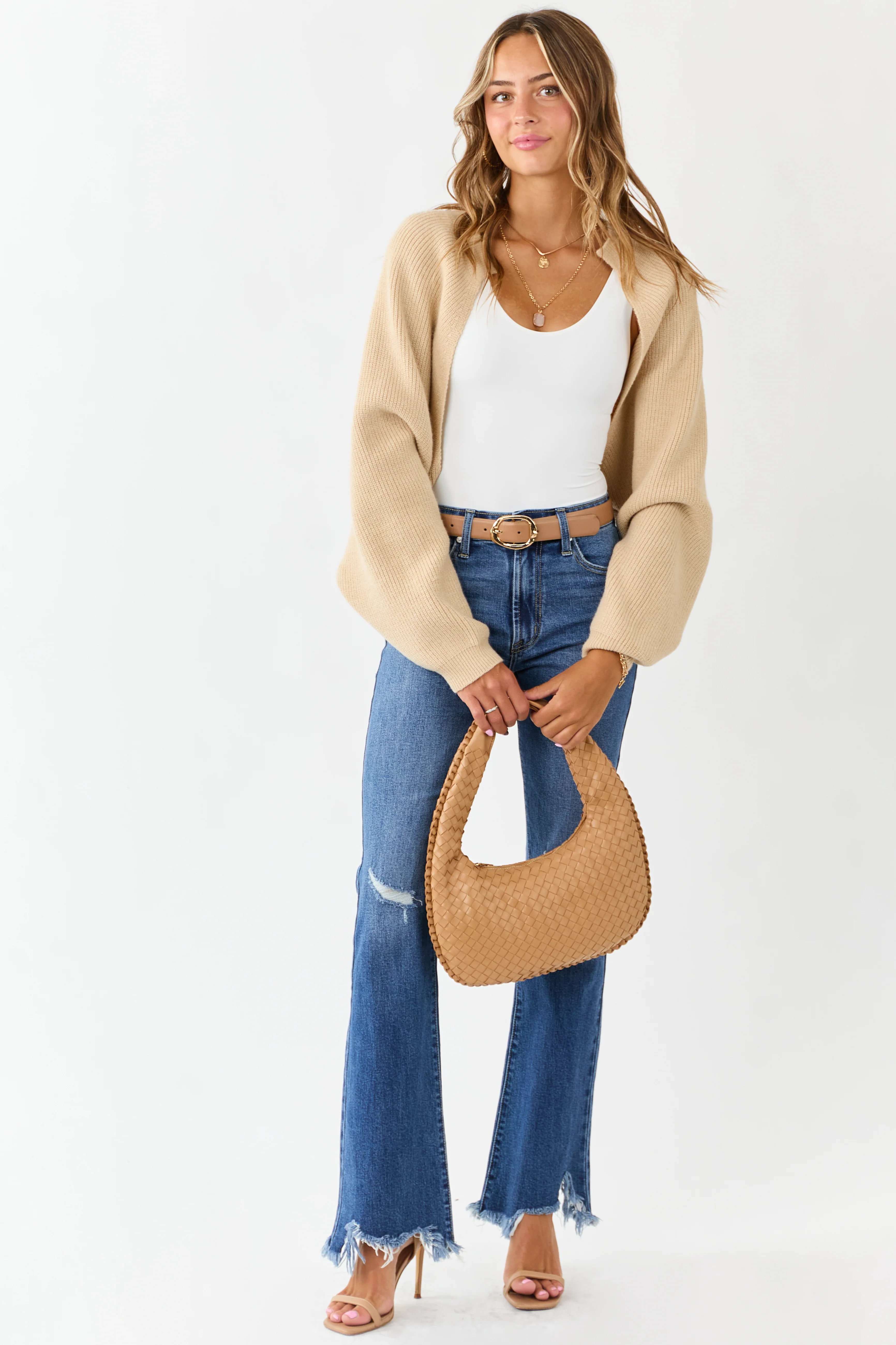 KanCan Medium Wash Distressed High Rise Flare Jeans - Image 7