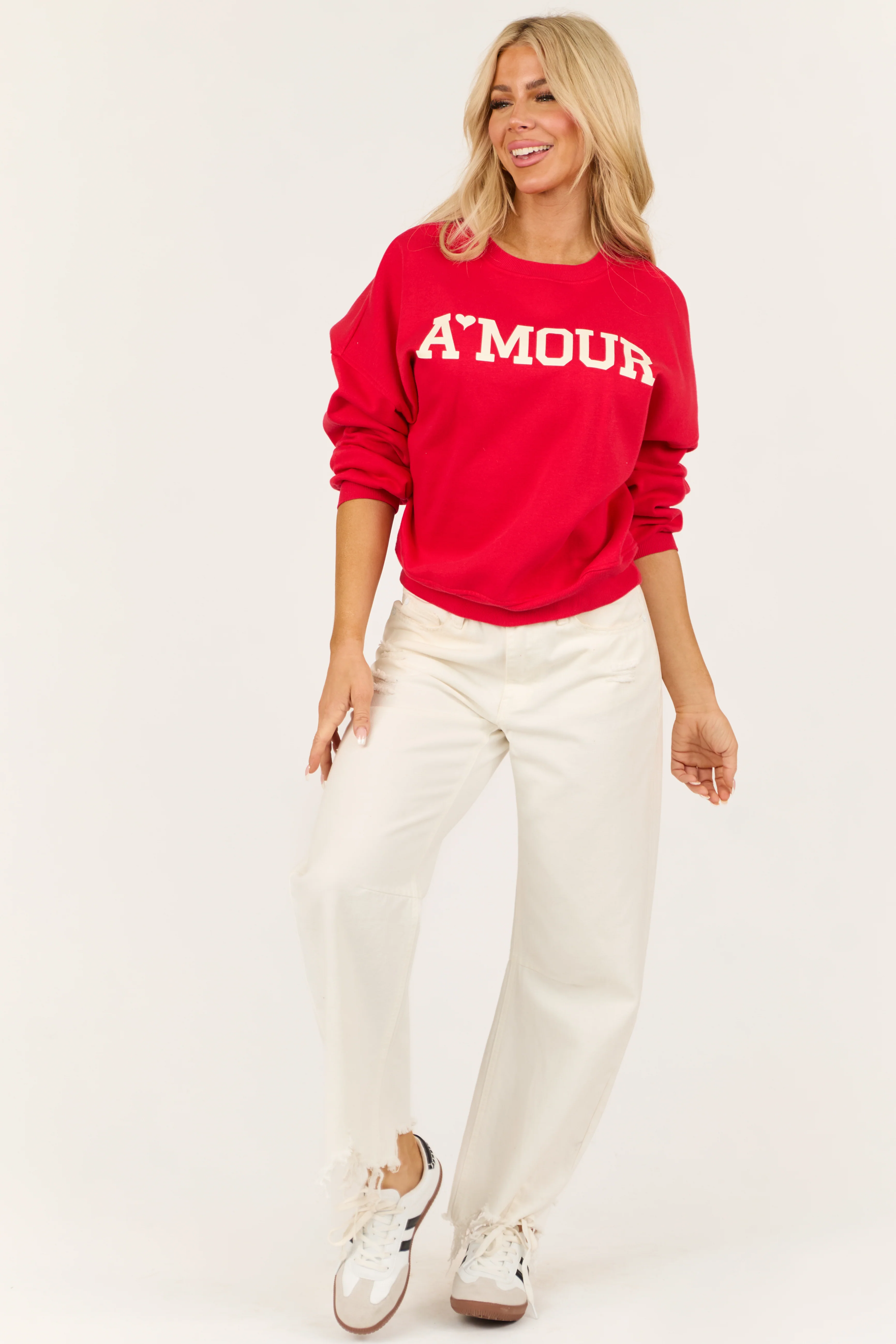 Lipstick 'Amour' Graphic Long Sleeve Sweatshirt - Image 4