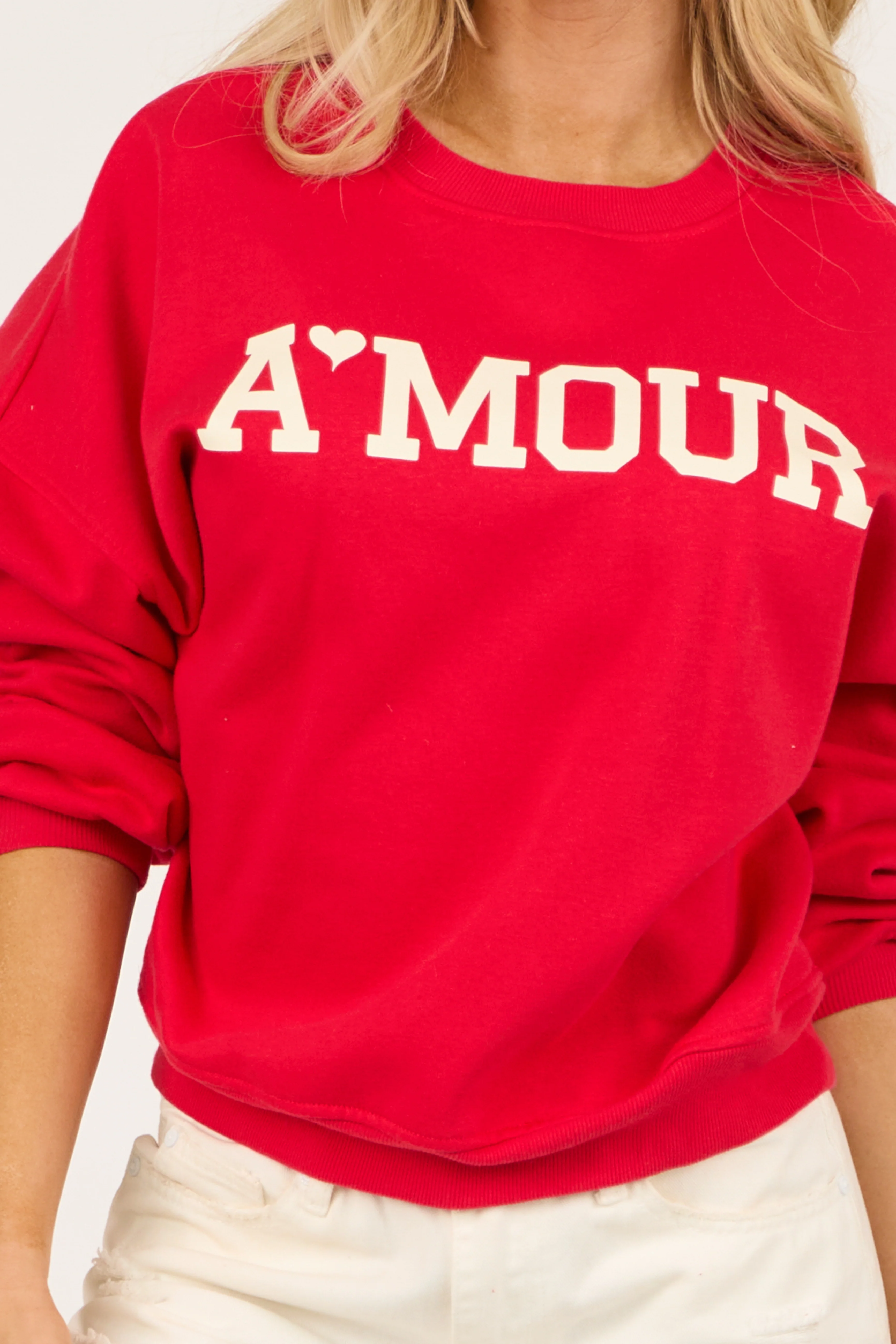 Lipstick 'Amour' Graphic Long Sleeve Sweatshirt - Image 7