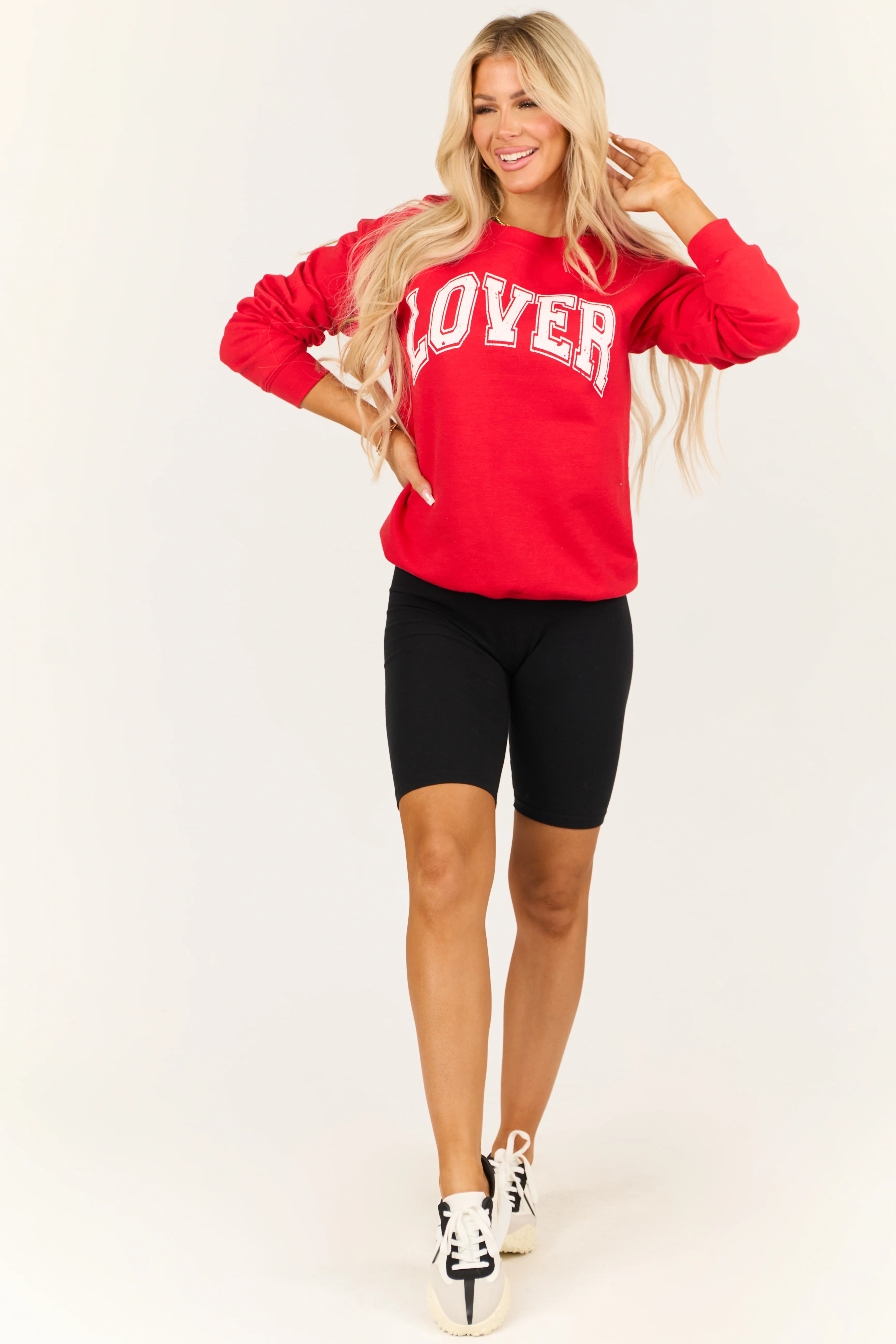 Lipstick 'Lover' Graphic Long Sleeve Sweatshirt - Image 3