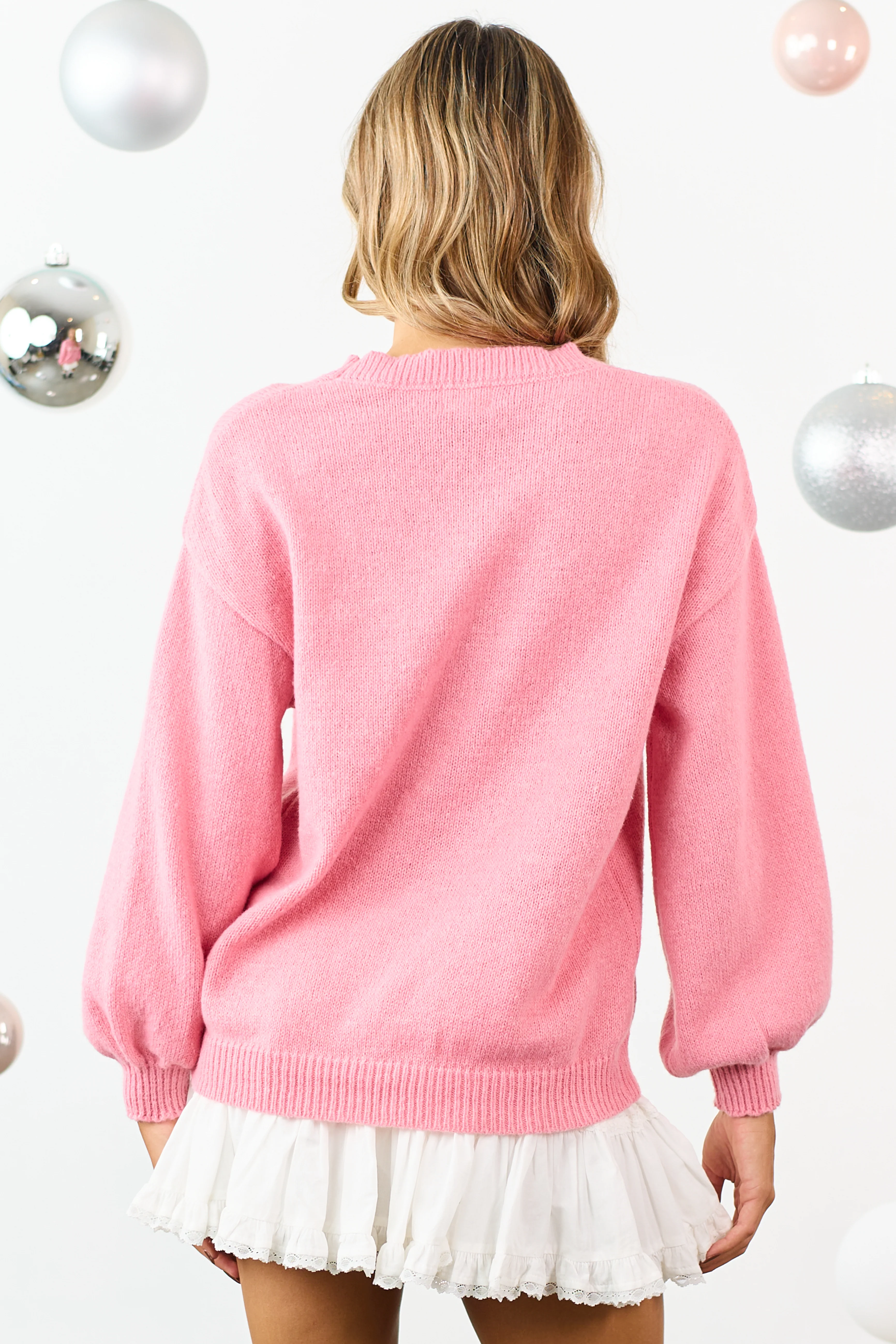 Lovelo Bubblegum Gingerbread Graphic Knit Sweater - Image 6