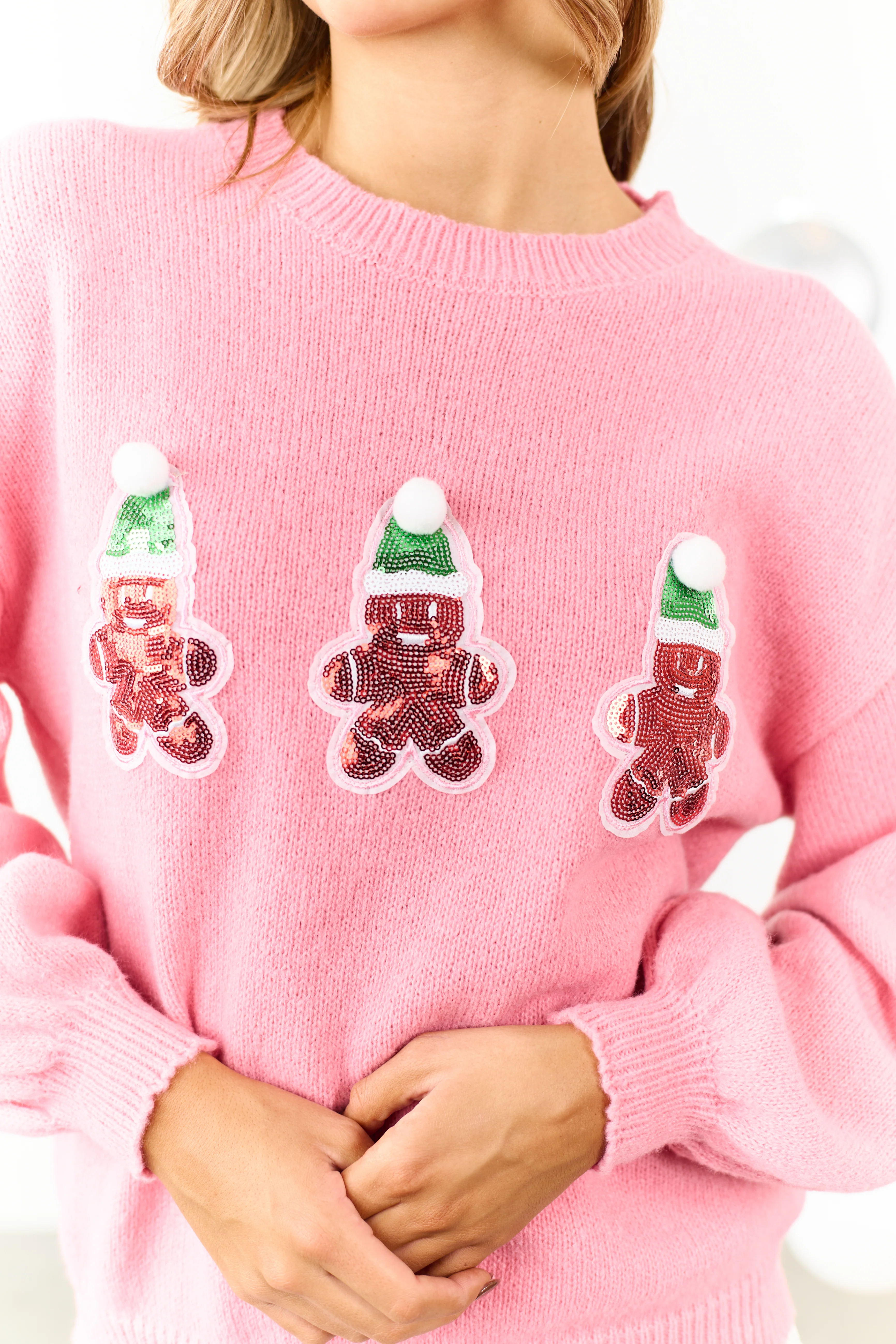 Lovelo Bubblegum Gingerbread Graphic Knit Sweater - Image 7