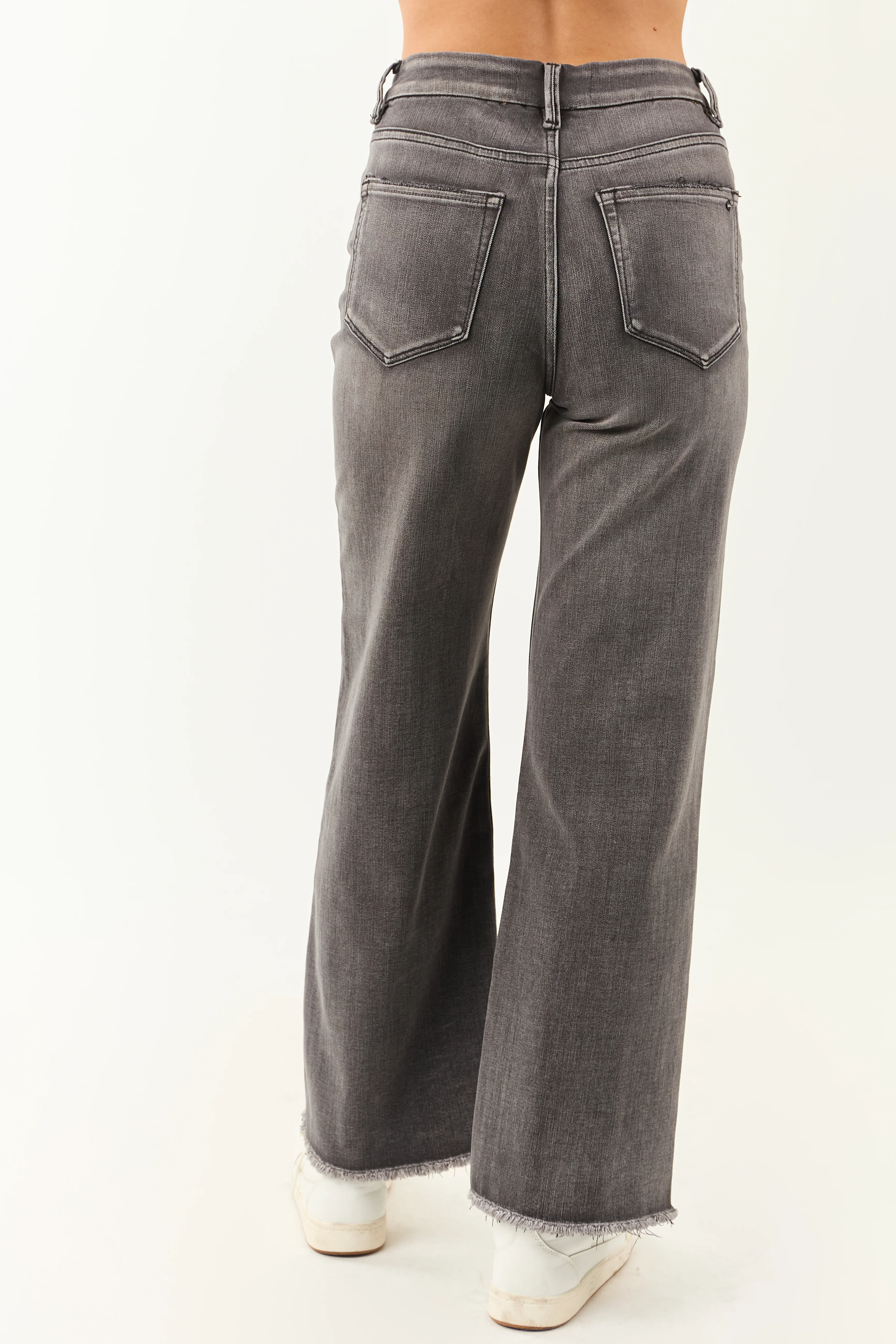 Mica Denim Graphite High Rise Stretchy Wide Leg Jeans - Image 5