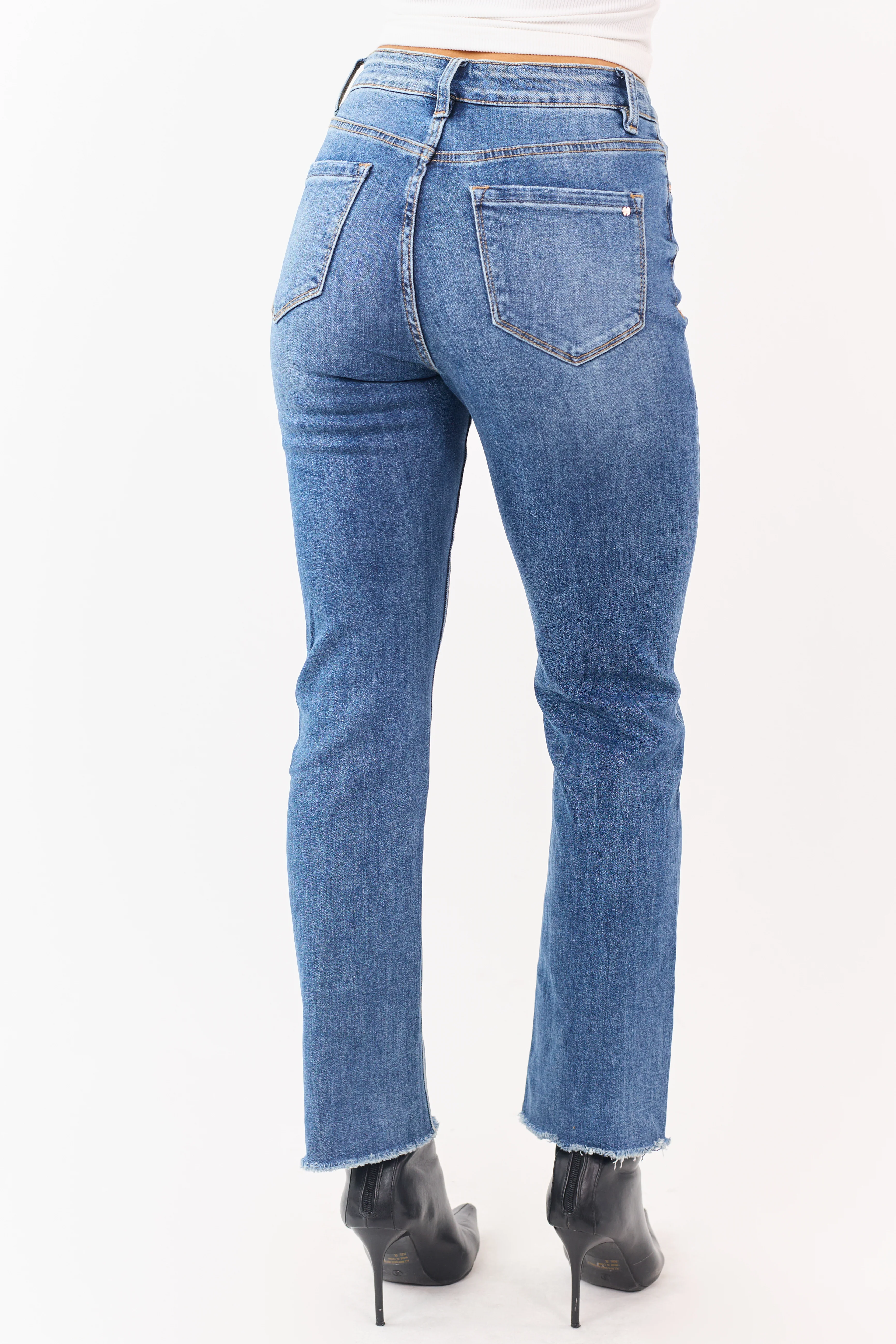 Mica Denim Medium Wash Stretchy Straight Jeans - Image 4