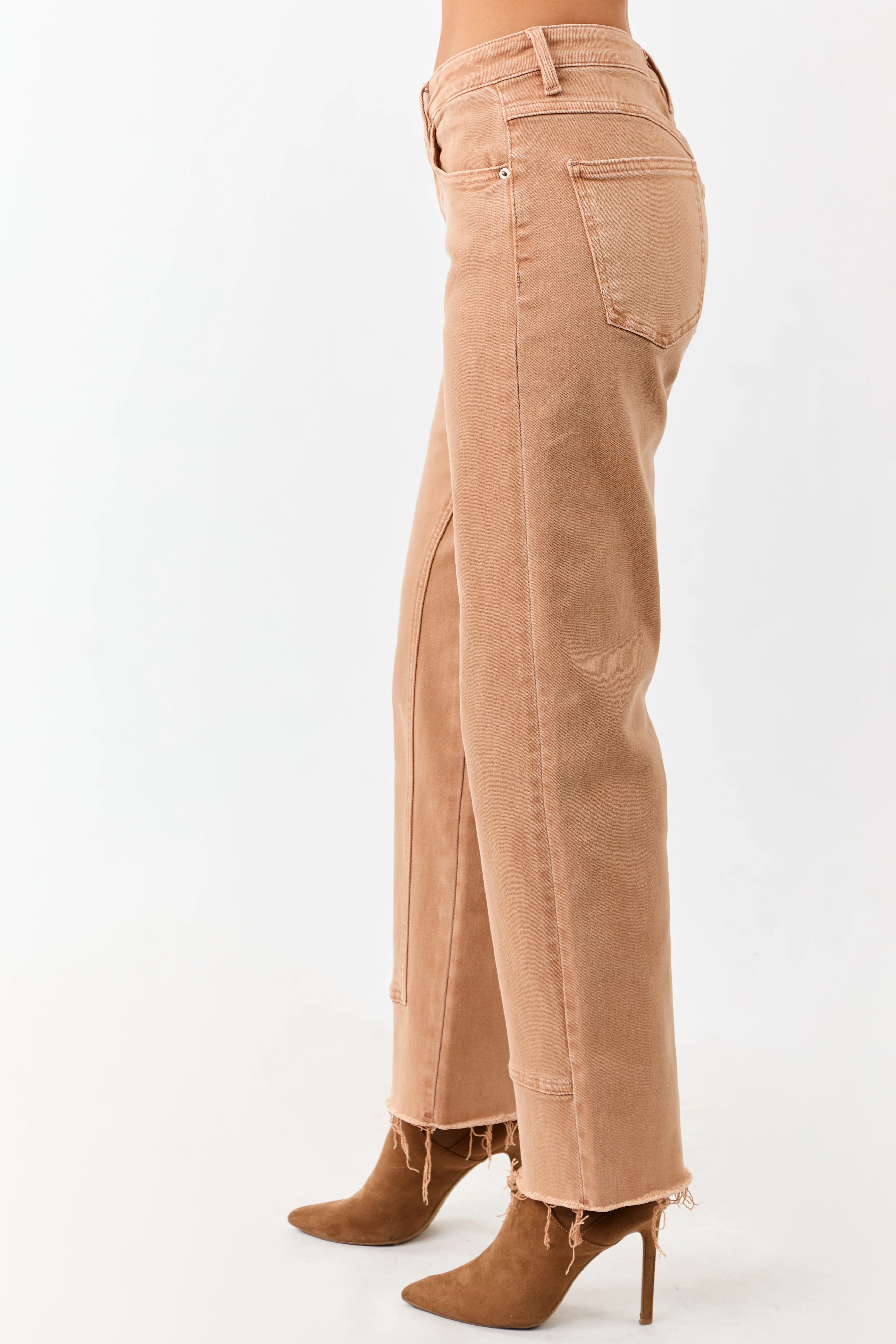 Mica Denim Sandstone Washed Stretchy Straight Jeans - Image 4