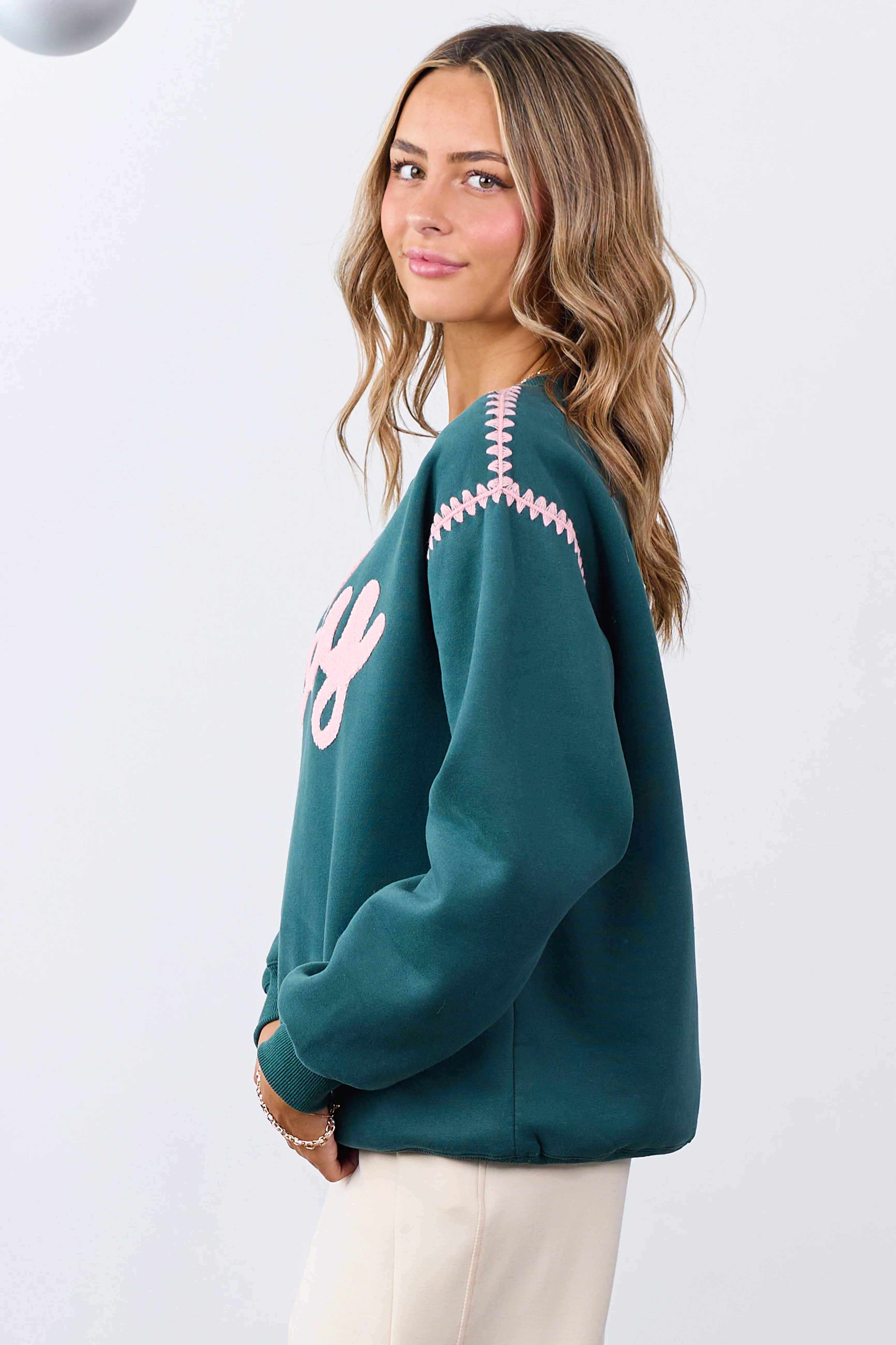Pine 'Jolly' Graphic Contrast Stitching Sweatshirt - Image 7