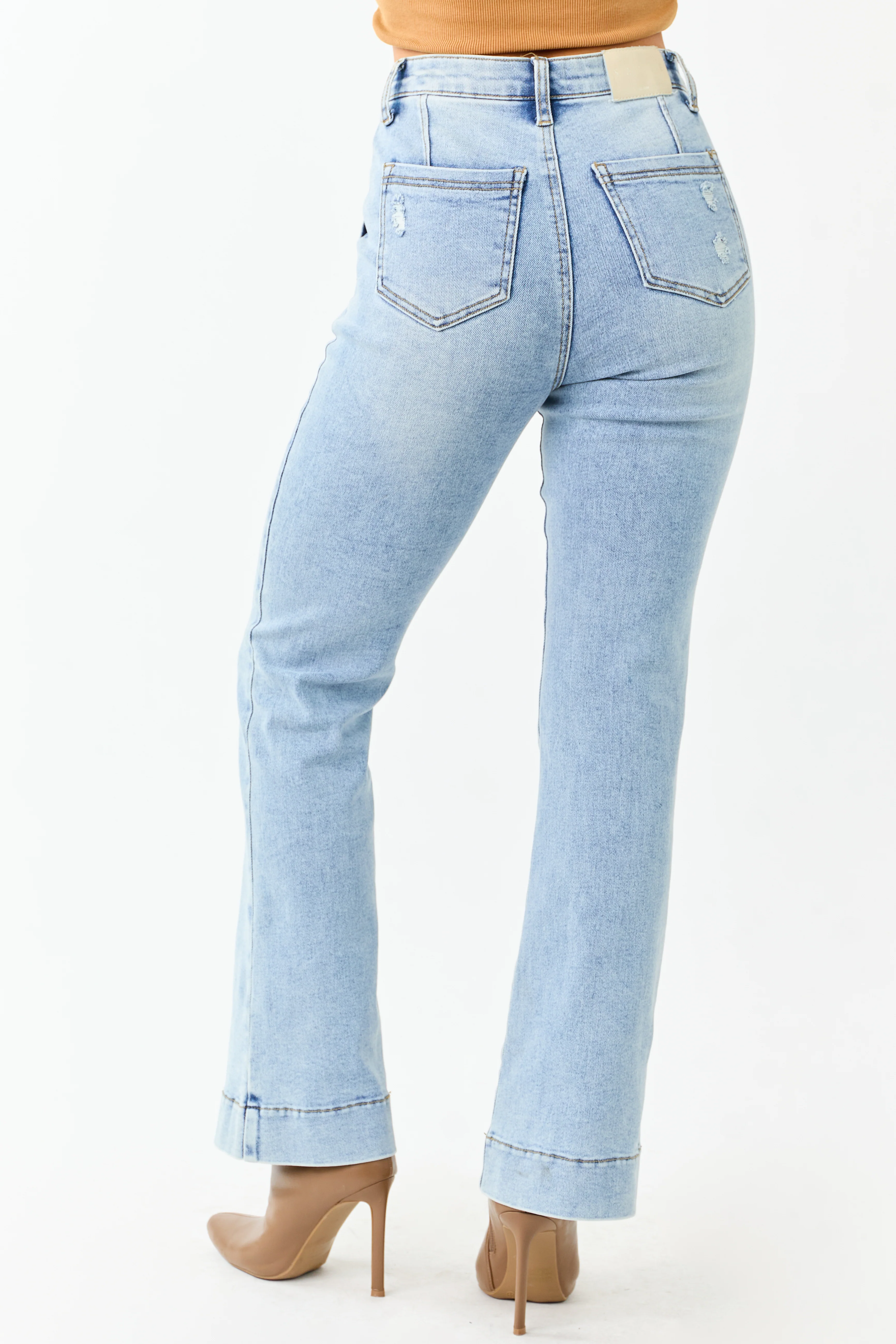 Saige Light Tummy Control Stretchy Bootcut Jeans - Image 5