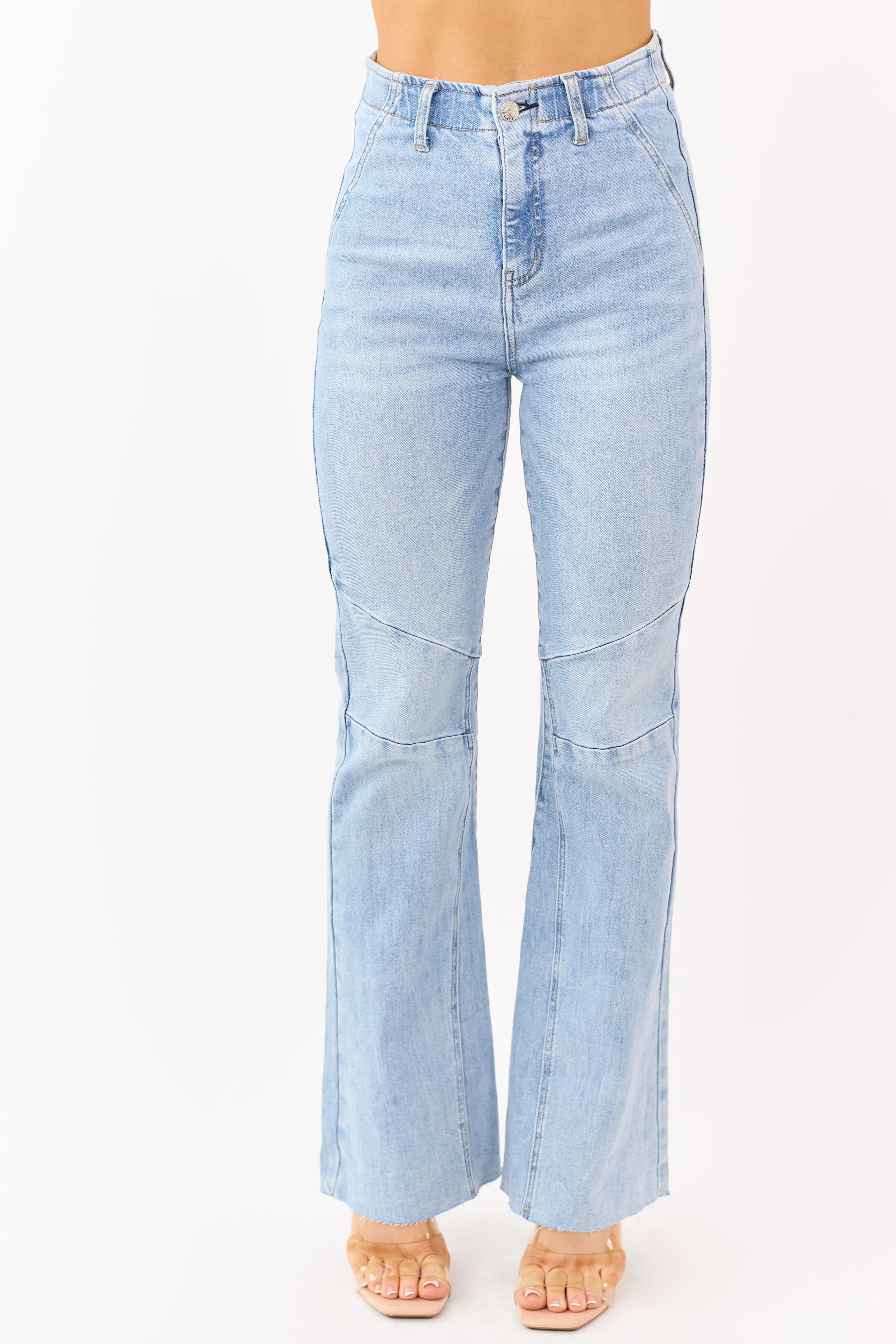 Saige Light Tummy Control Stretchy Flare Jeans - Image 2
