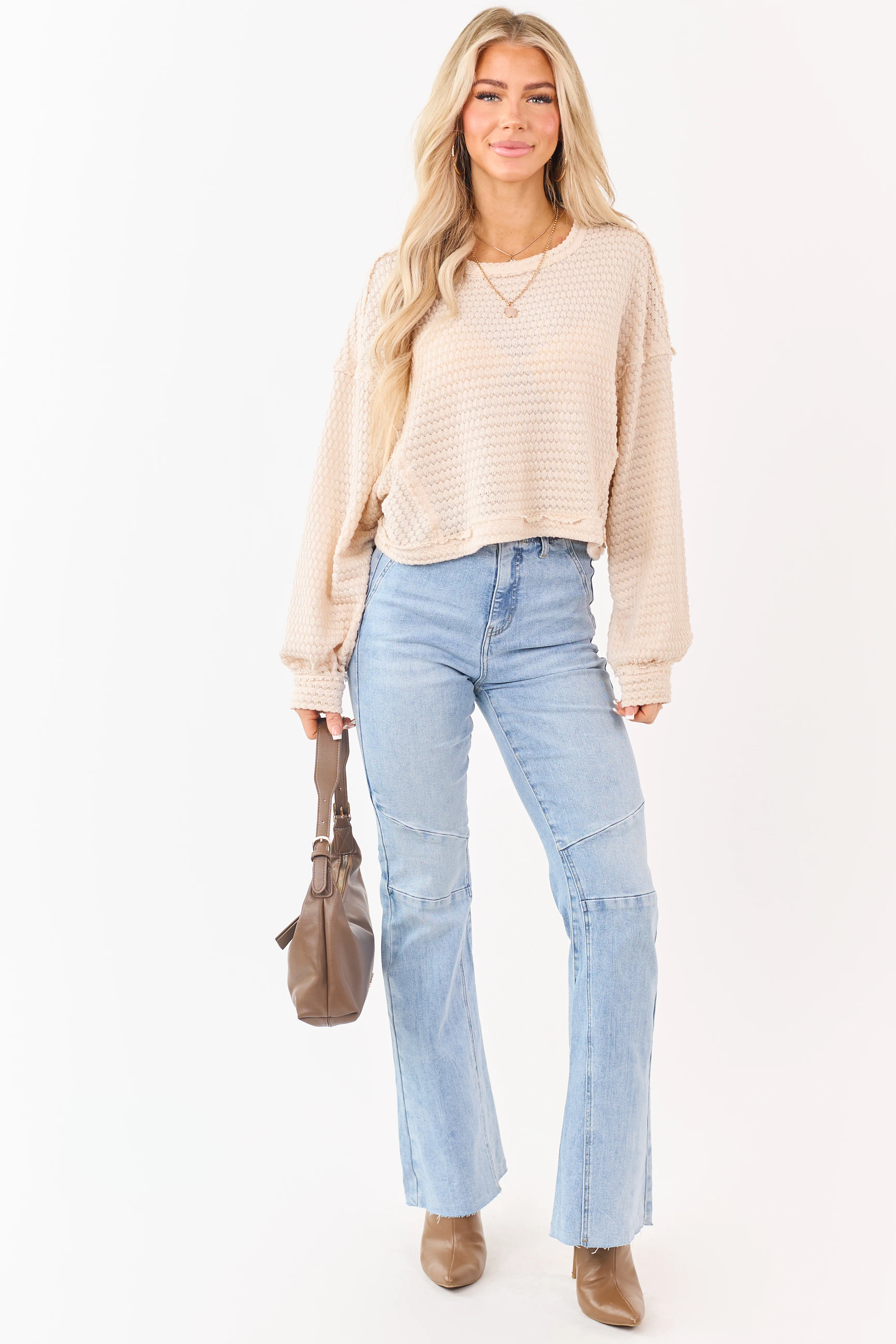 Saige Light Tummy Control Stretchy Flare Jeans - Image 7