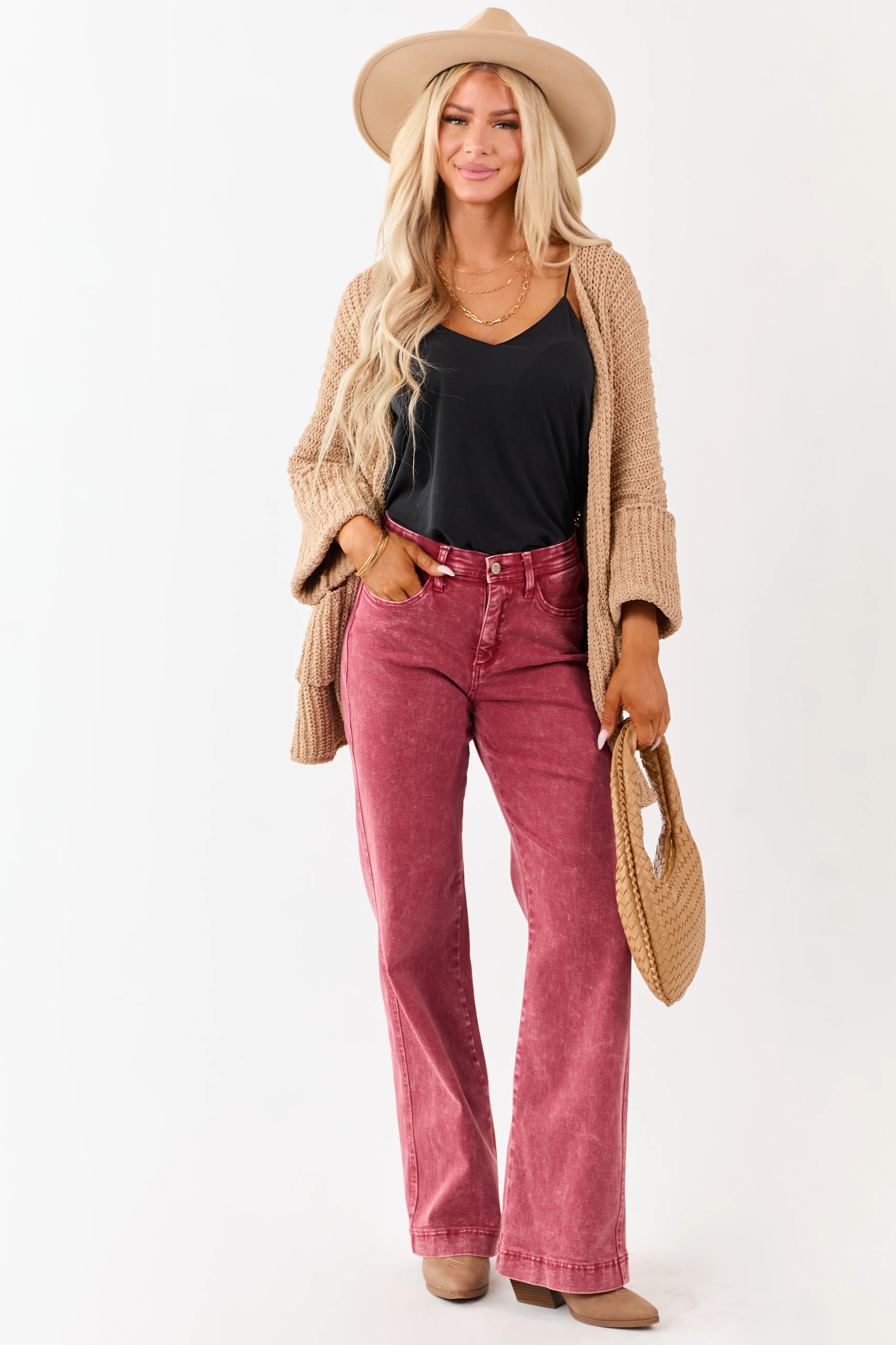 Saige Ruby Tummy Control Straight Stretchy Jeans - Image 7