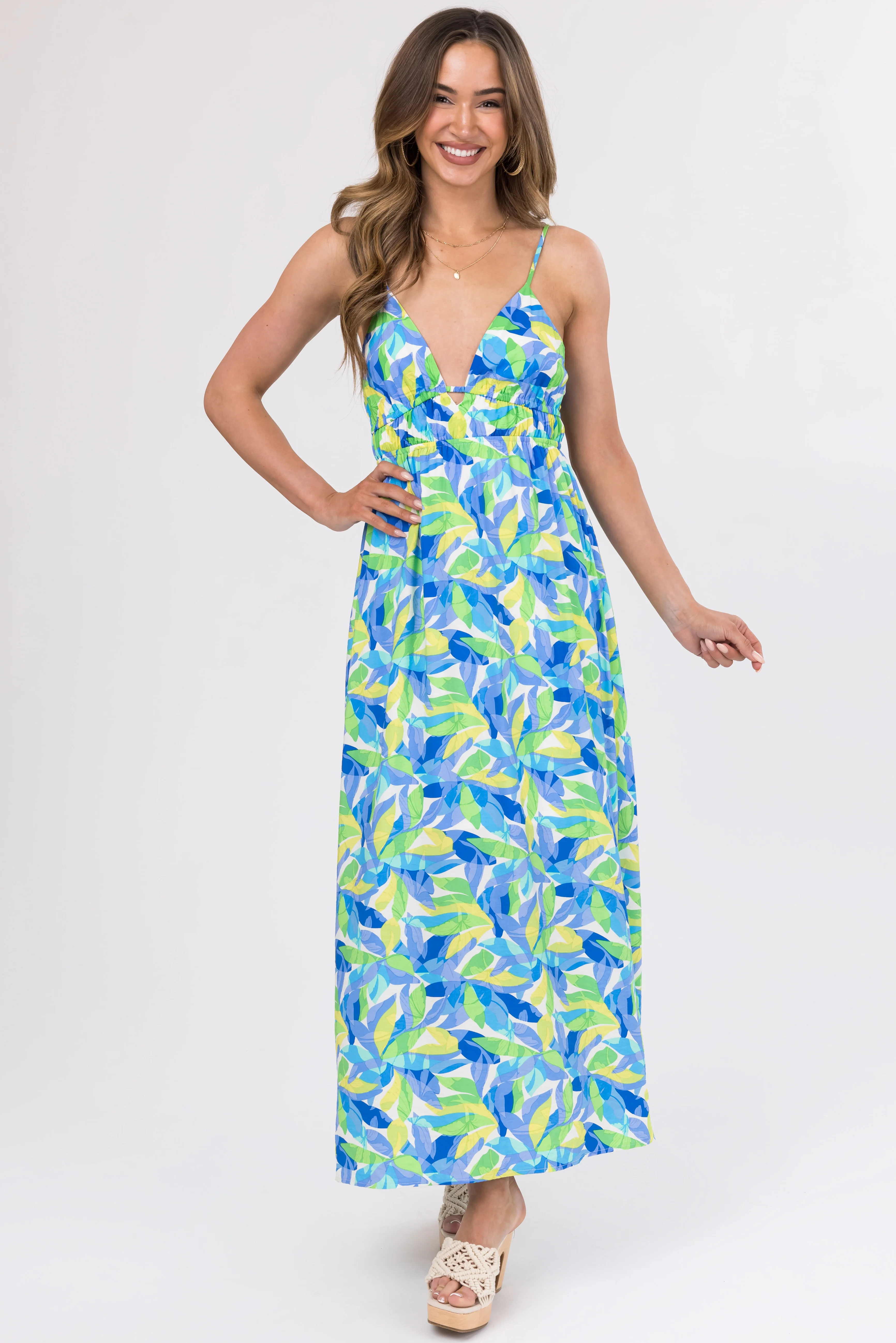 Sapphire Open Back Sleeveless Maxi Dress - Image 3