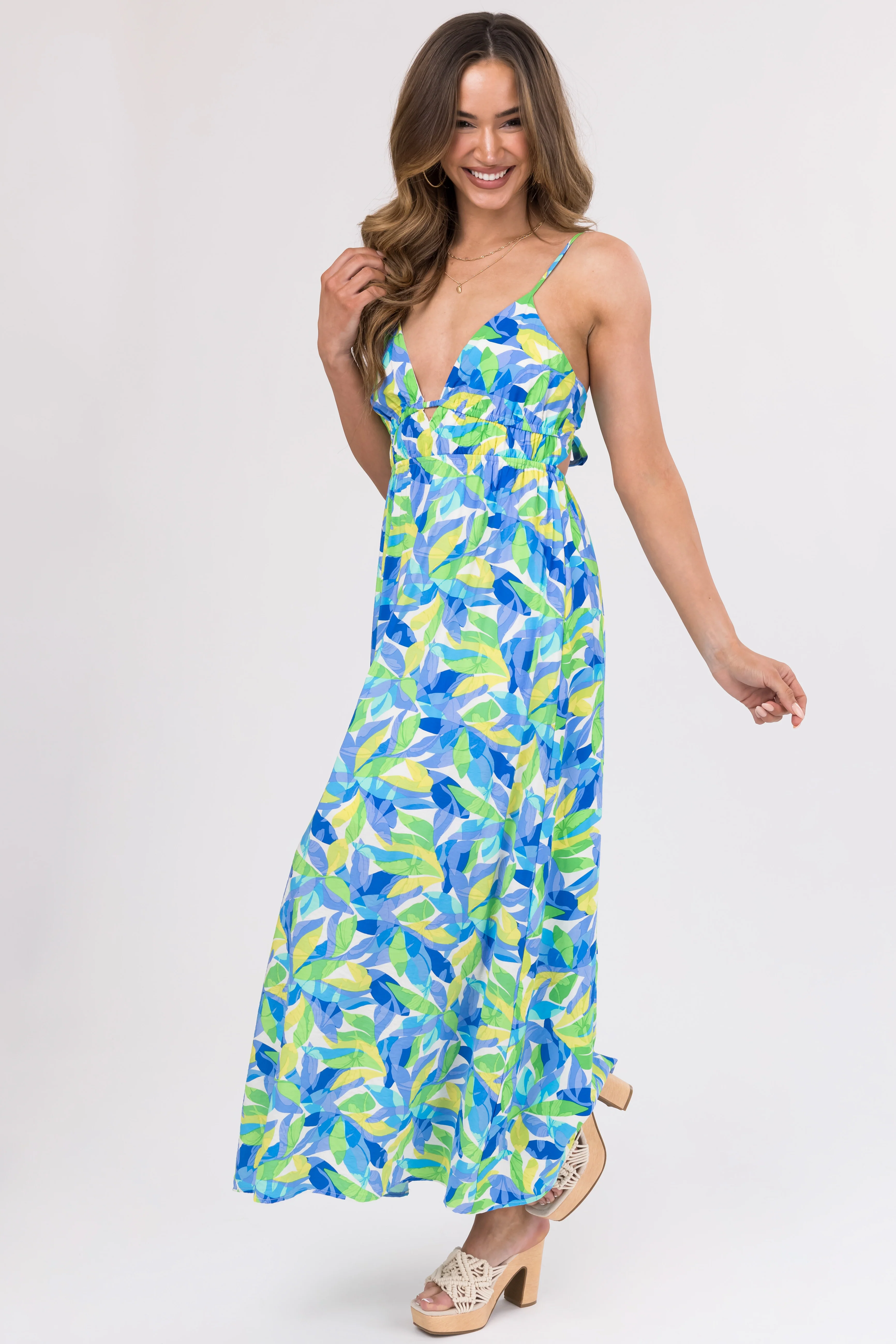 Sapphire Open Back Sleeveless Maxi Dress - Image 4
