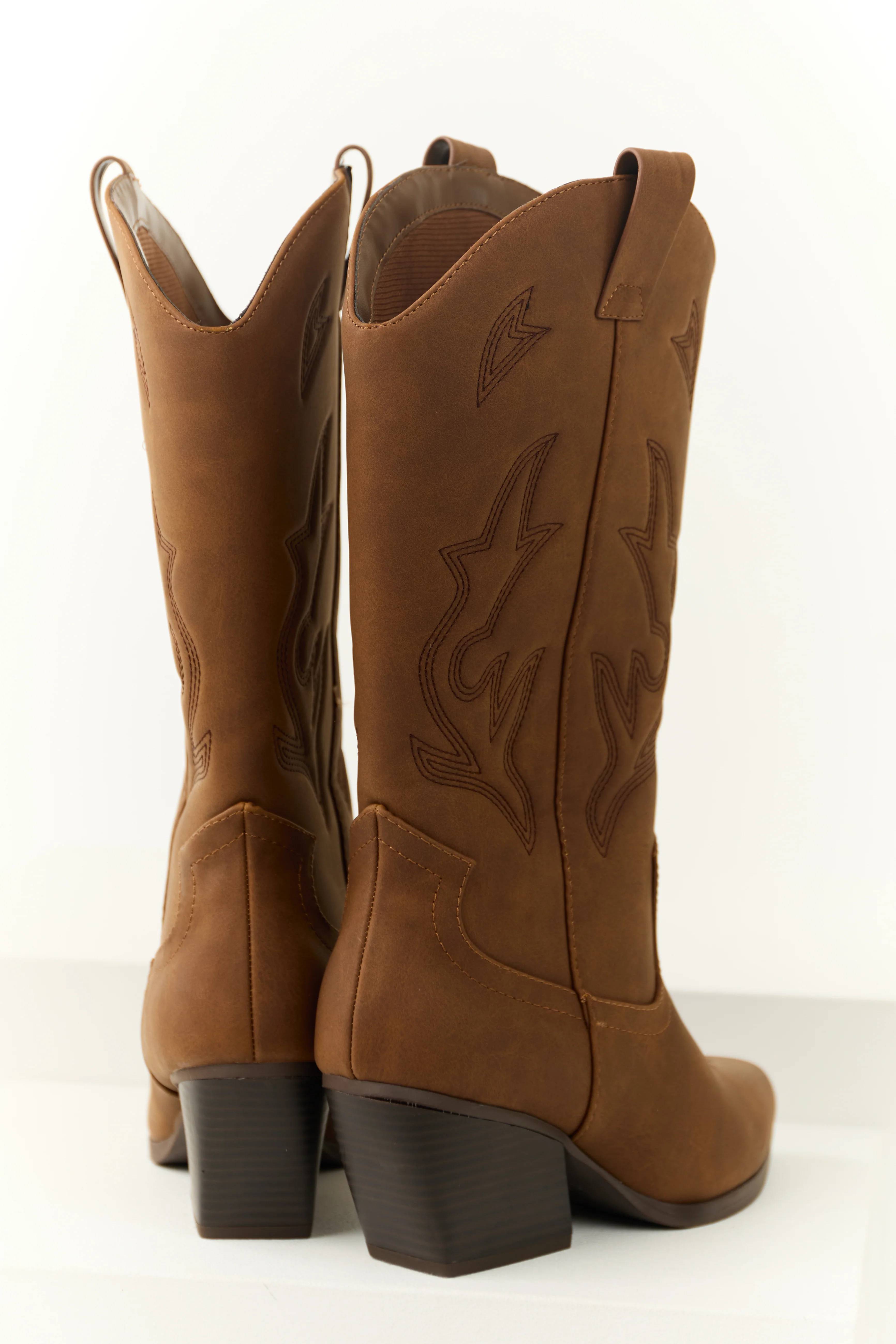 Sepia Embroidered Tall Western Boots - Image 3