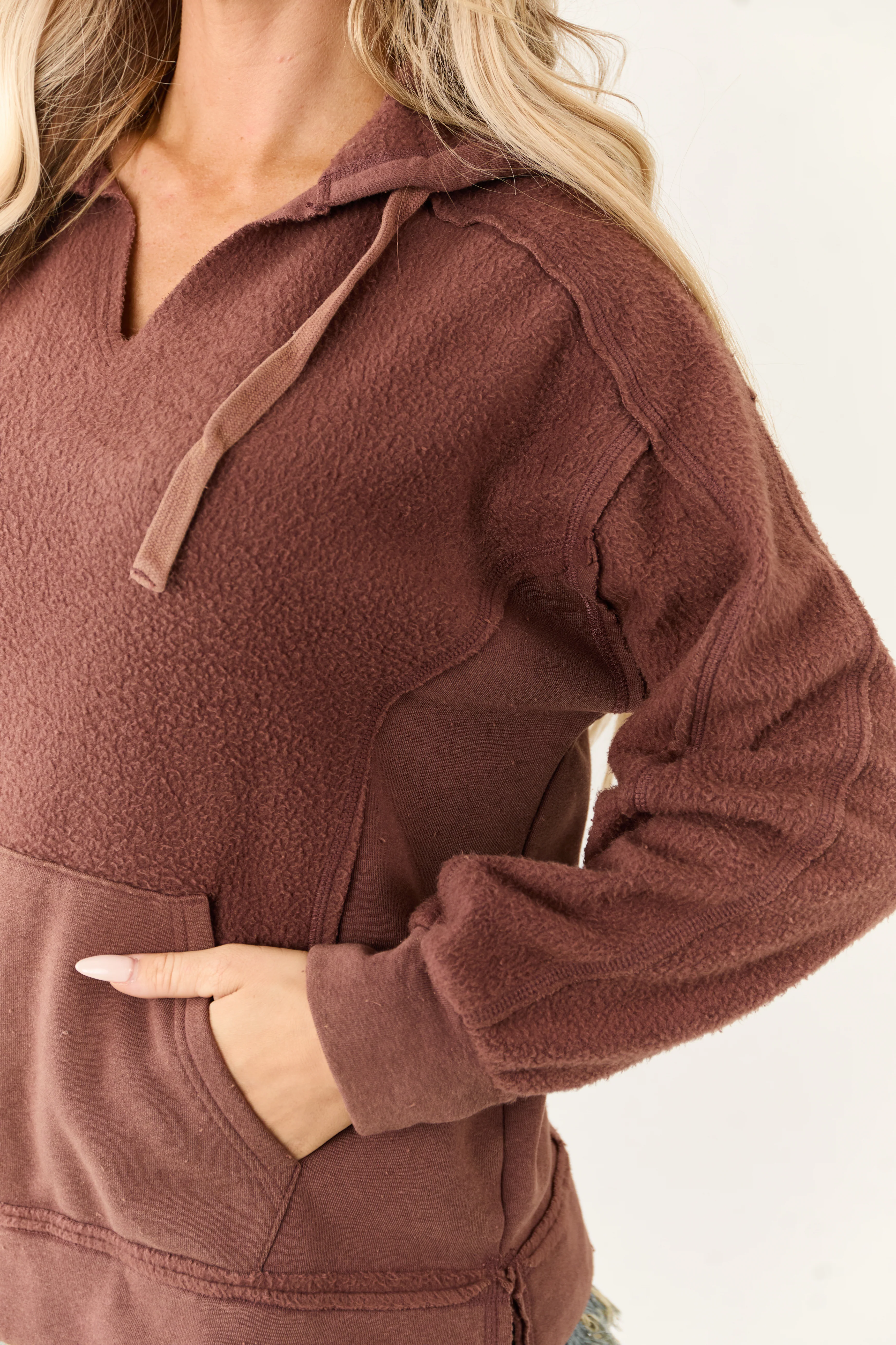 Sienna Long Sleeve Soft Textured Knit Hoodie - Image 6