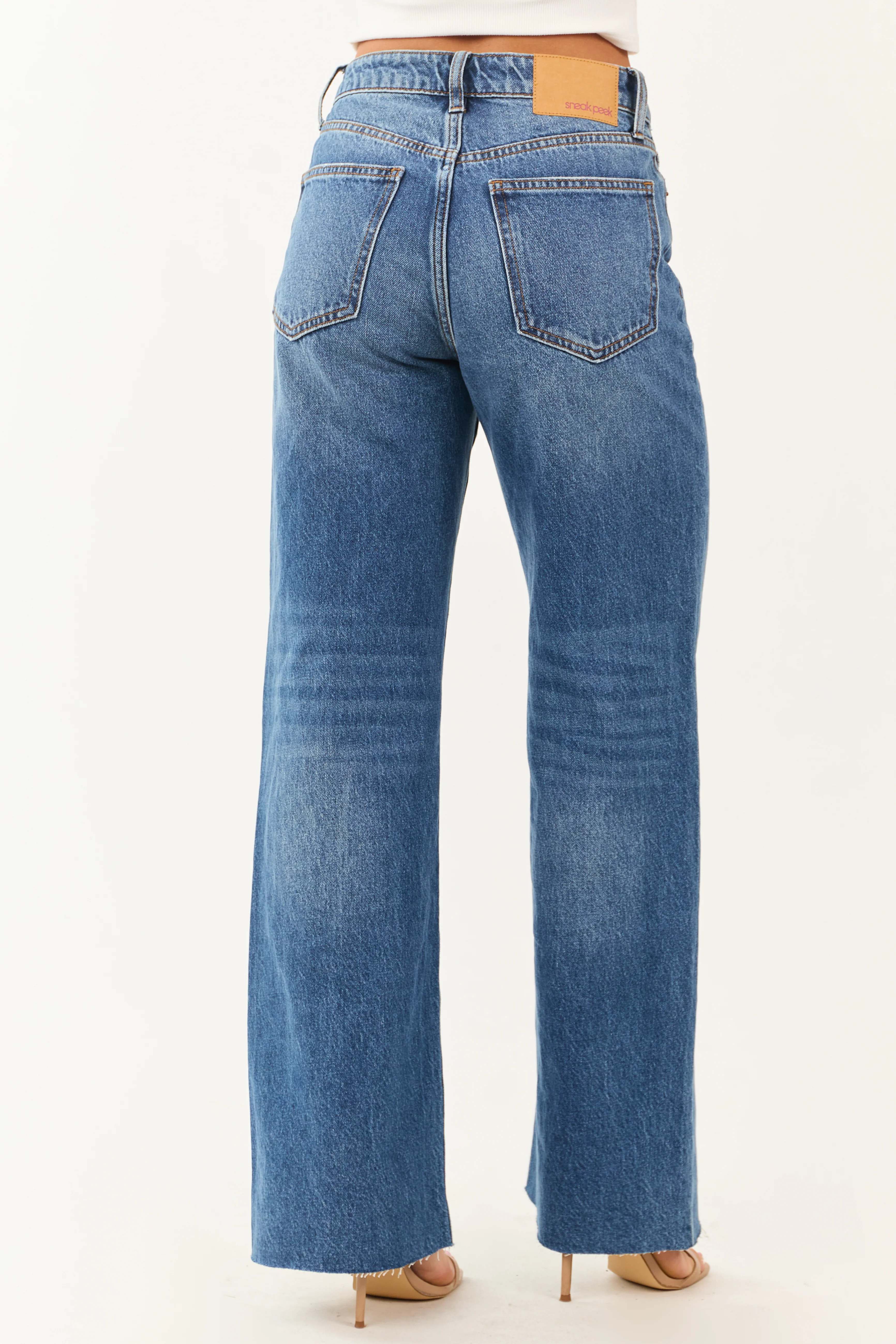 Sneak Peek Medium Wash Relaxed Straight Jeans - Image 4