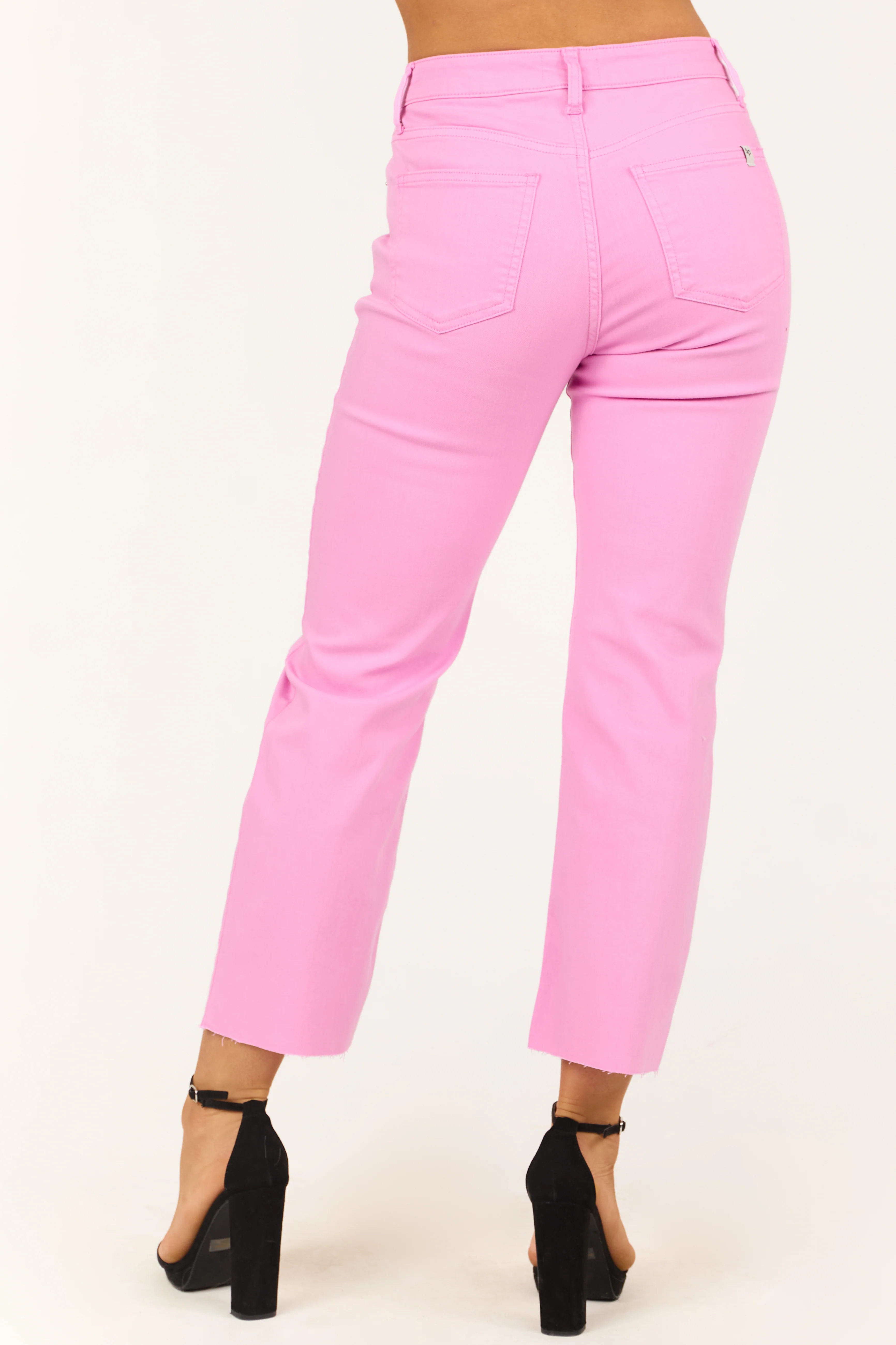 Sneak Peek Orchid High Rise Distressed Cropped Jeans - Image 4