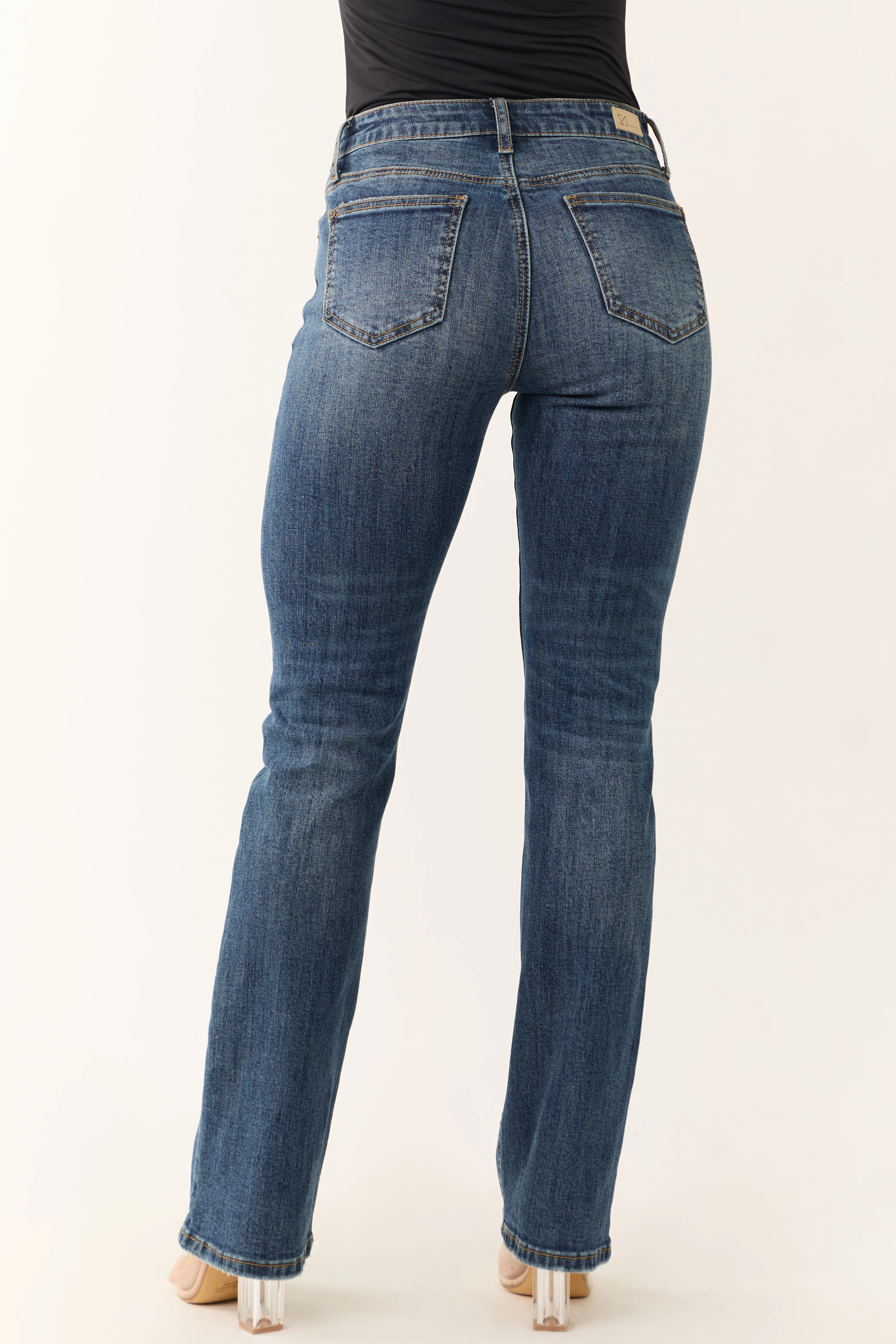 Special A Dark Wash Slender Bootcut Jeans - Image 4