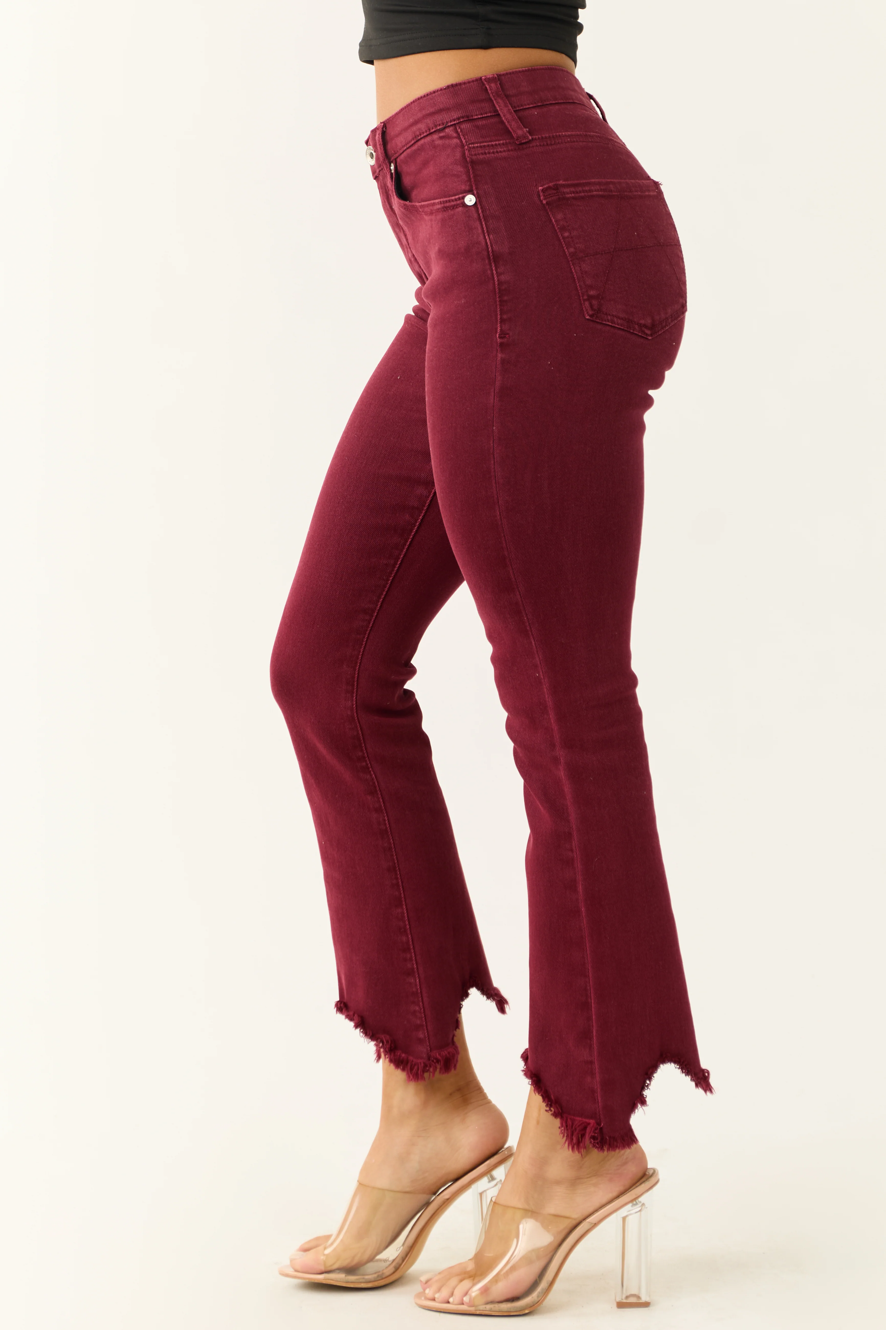 Special A Ruby Tummy Control Kick Flare Crop Jeans - Image 3