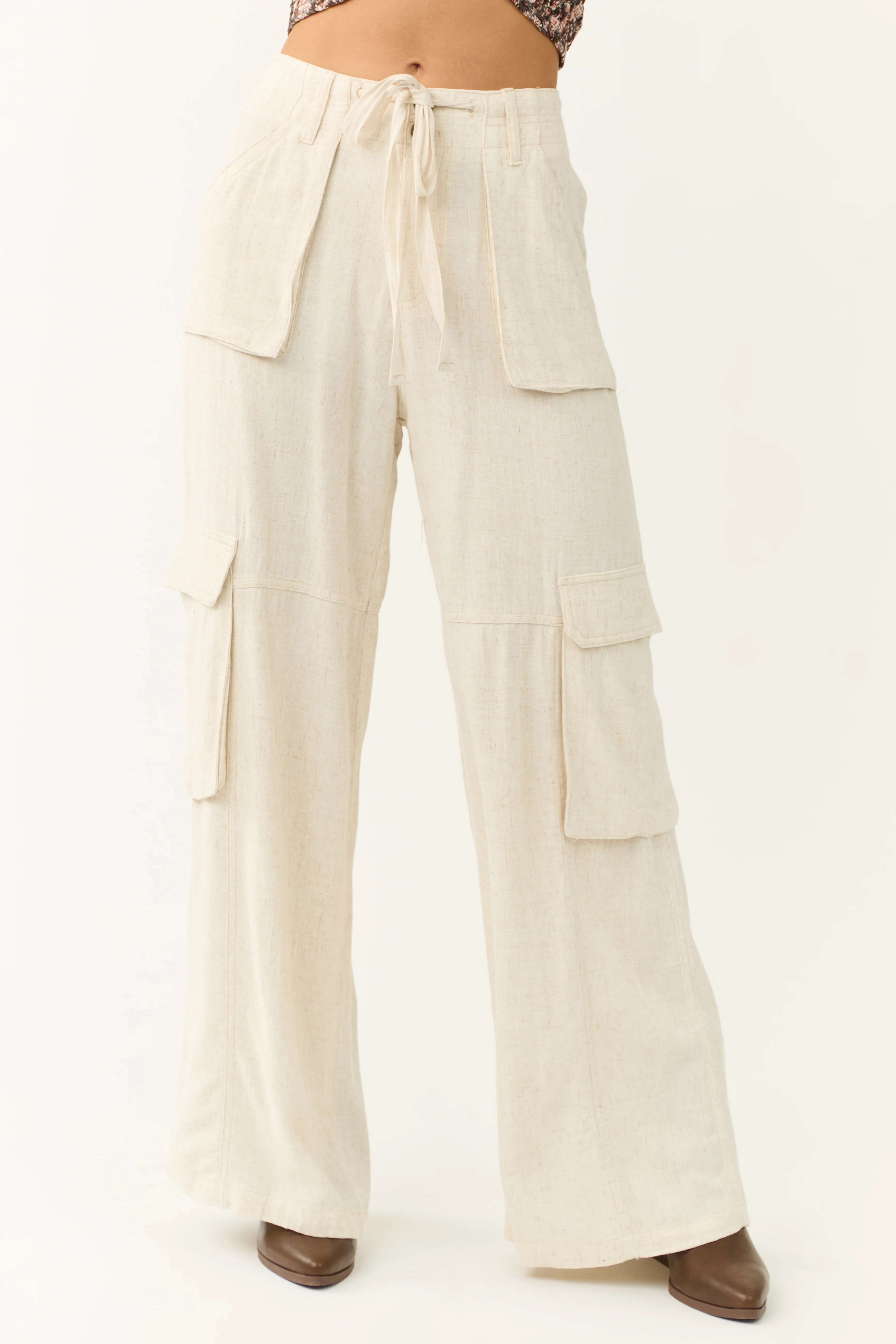 Vanilla Relaxed Fit Wide Leg Cargo Pants - Image 2