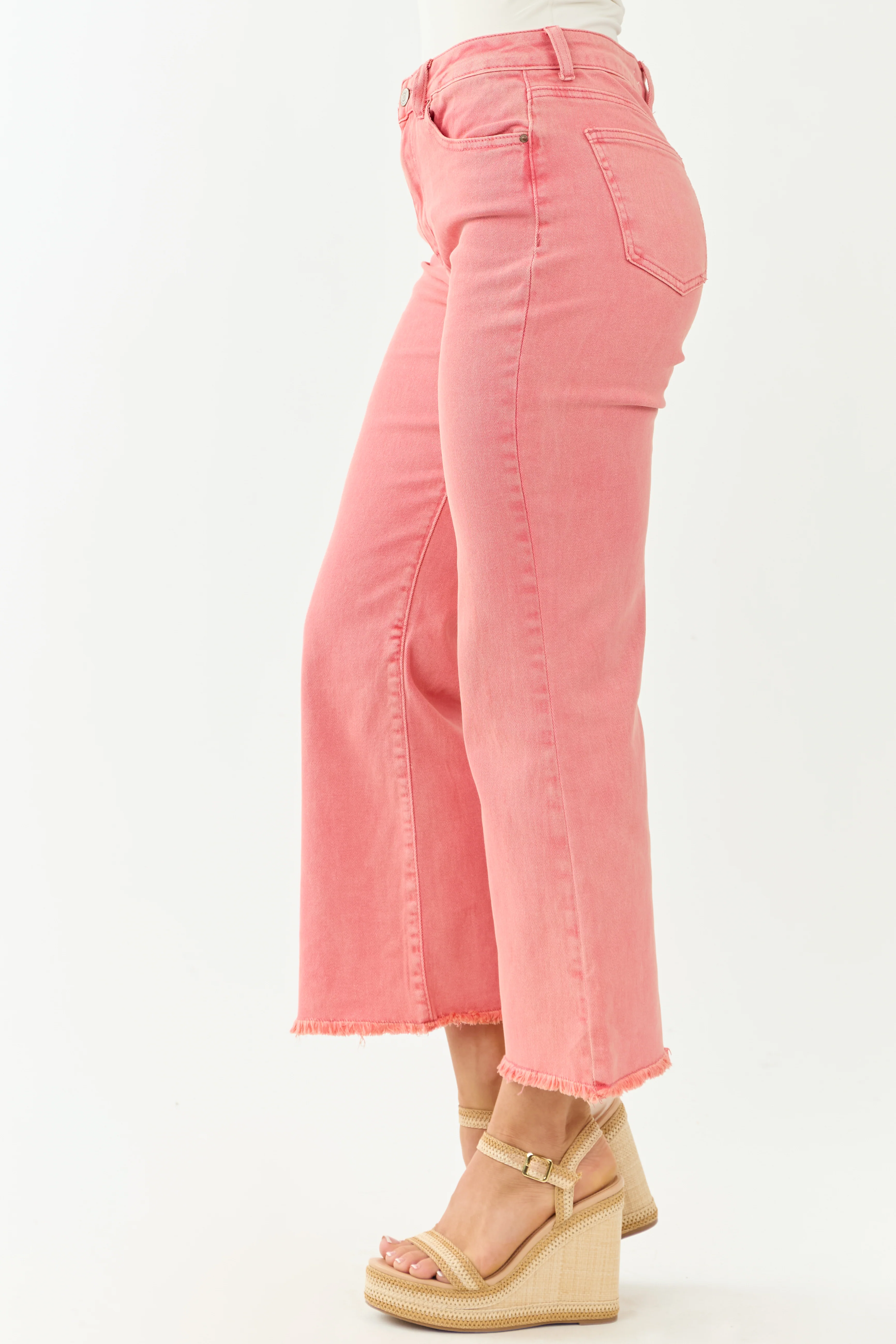 Watermelon Stretchy Acid Wash Bootcut Jeans - Image 3