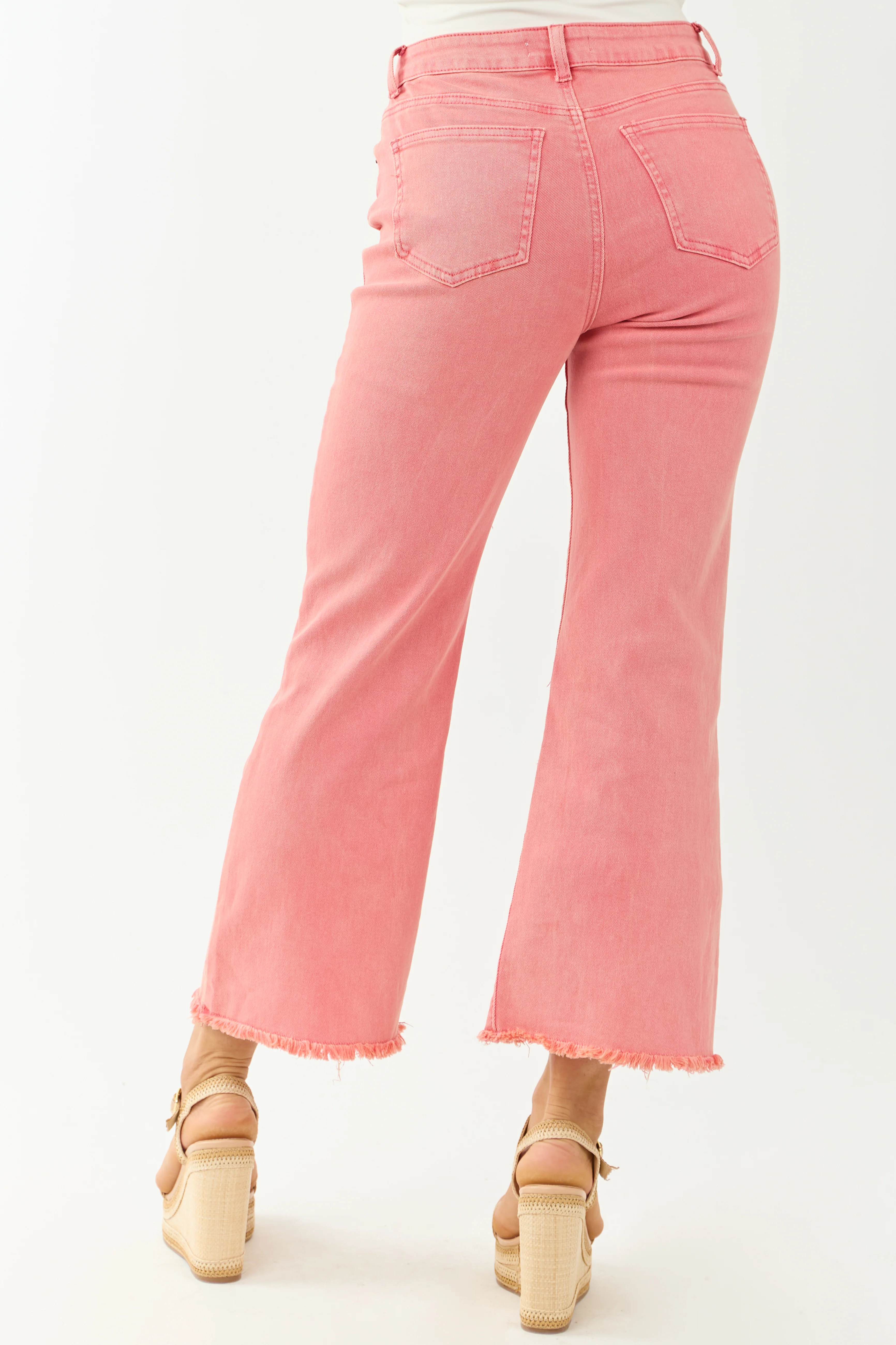 Watermelon Stretchy Acid Wash Bootcut Jeans - Image 4